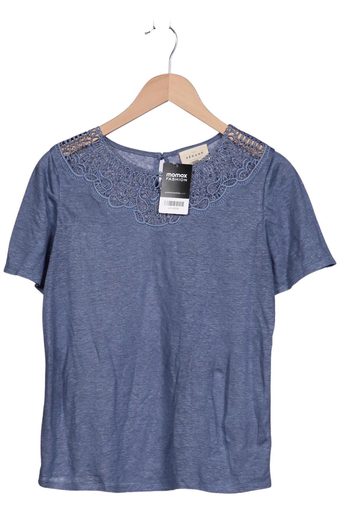

Sezane Damen T-Shirt, blau, Gr. 38