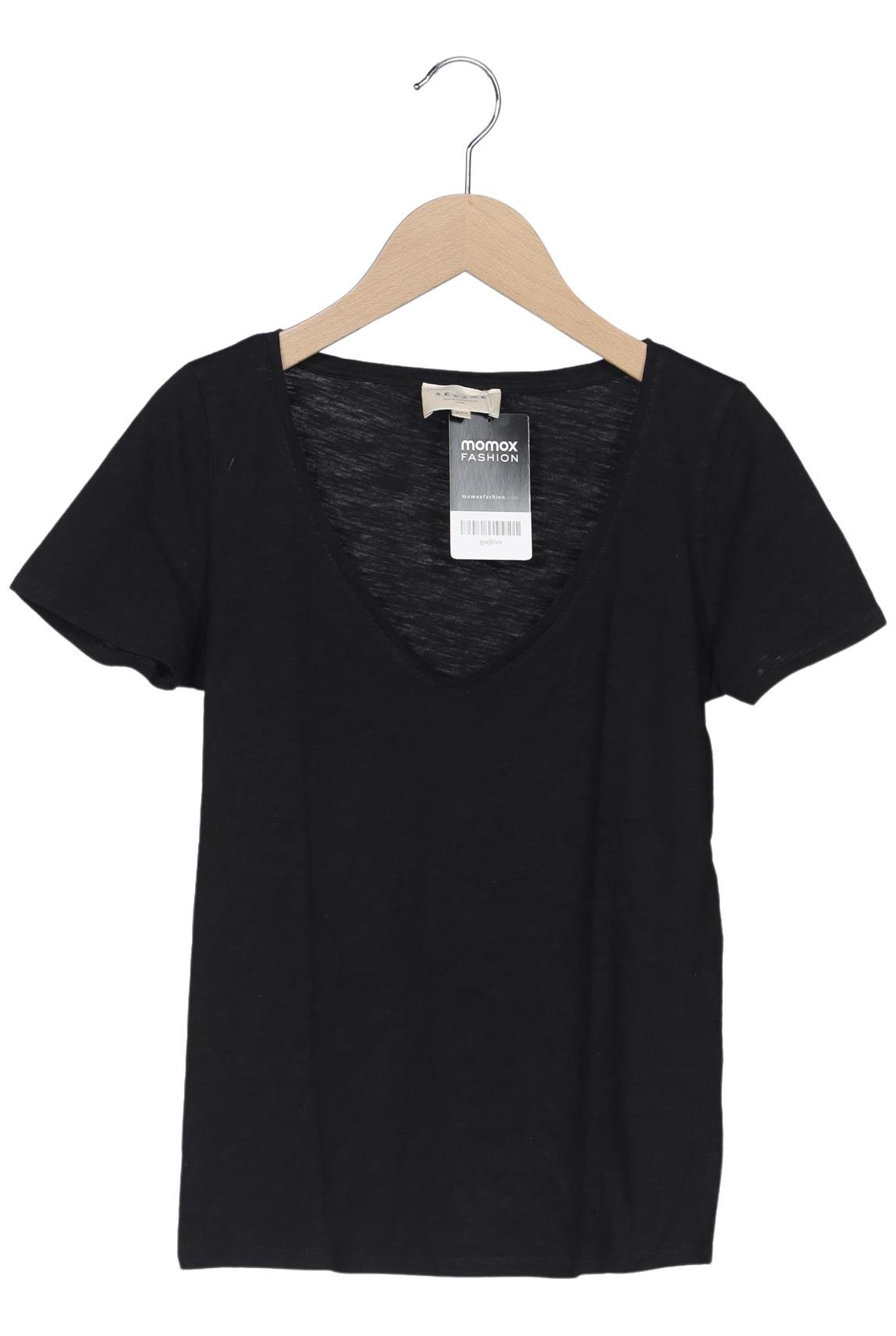 

Sezane Damen T-Shirt, schwarz, Gr. 32