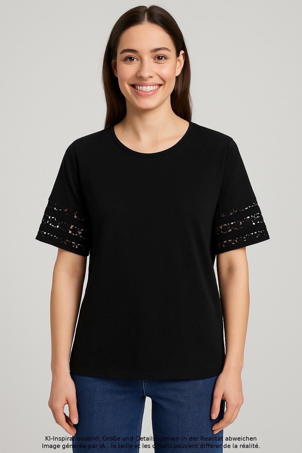 

Sezane Damen T-Shirt, schwarz, Gr. 38