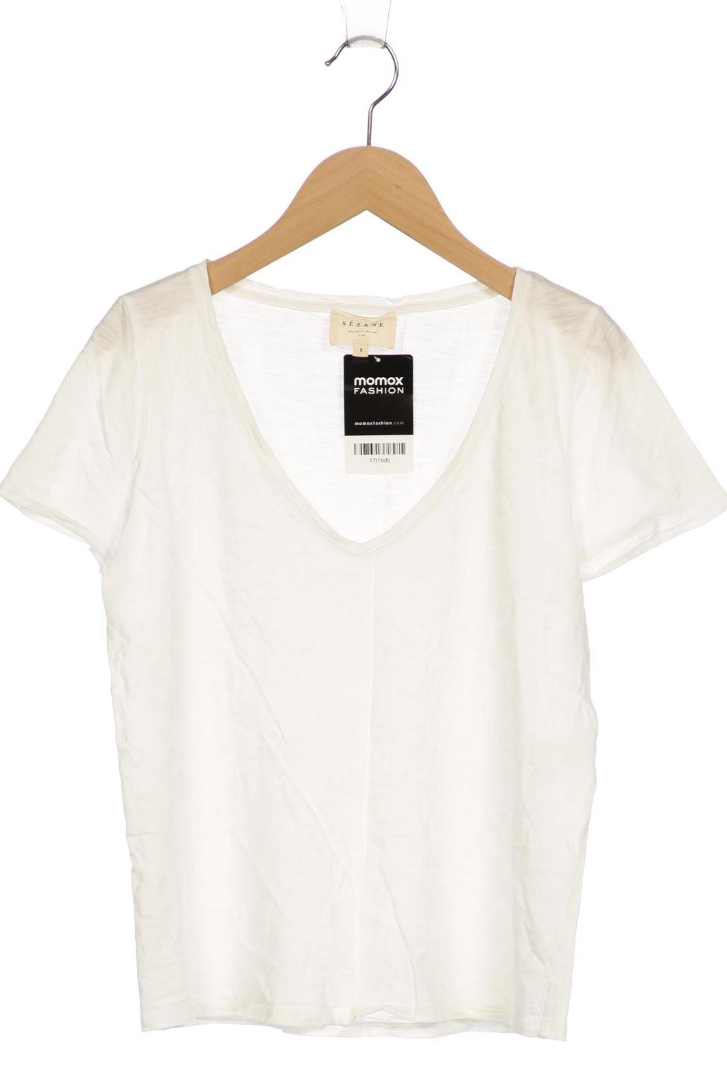 

Sezane Damen T-Shirt, weiß, Gr. 36