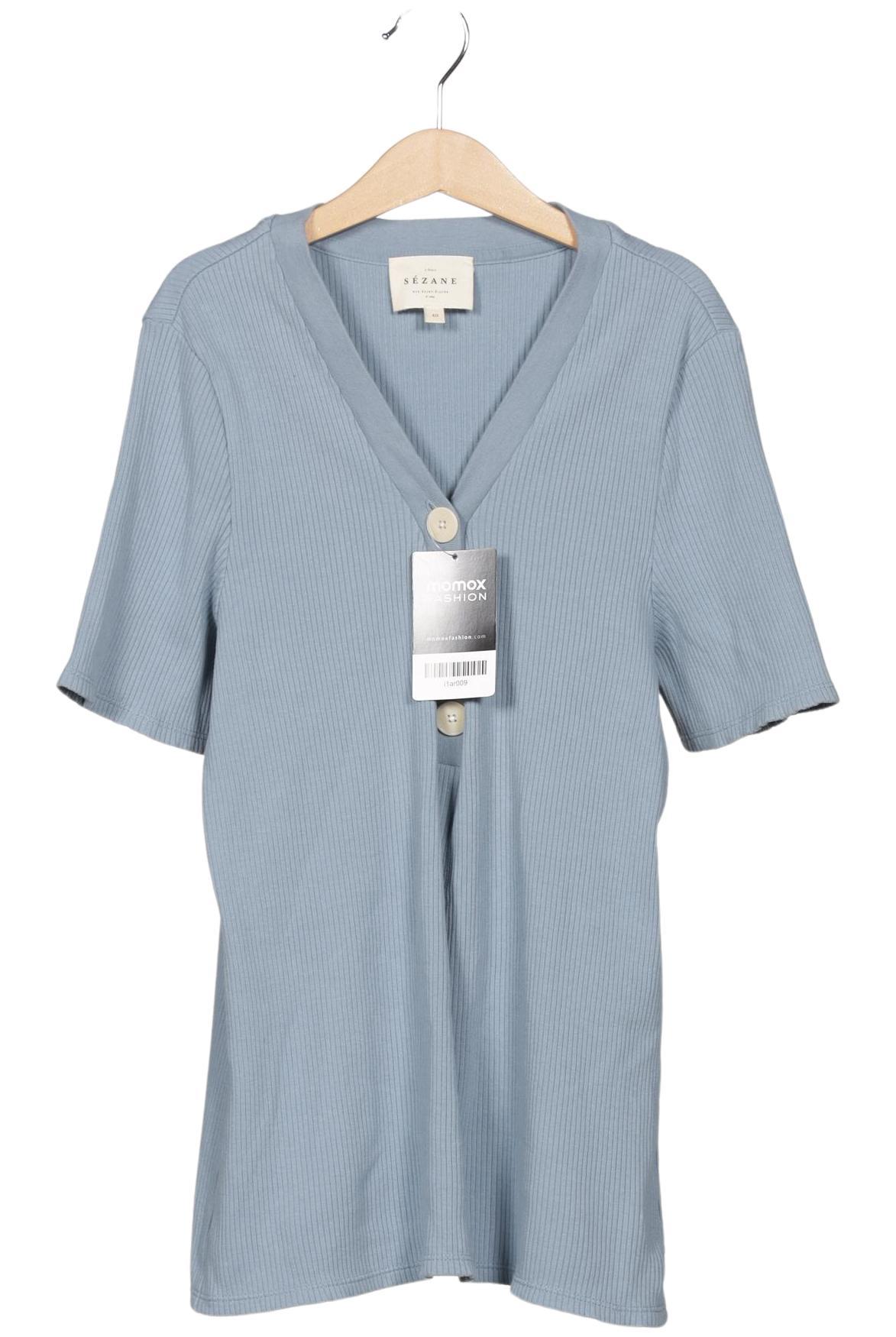 

Sezane Damen T-Shirt, hellblau, Gr. 40