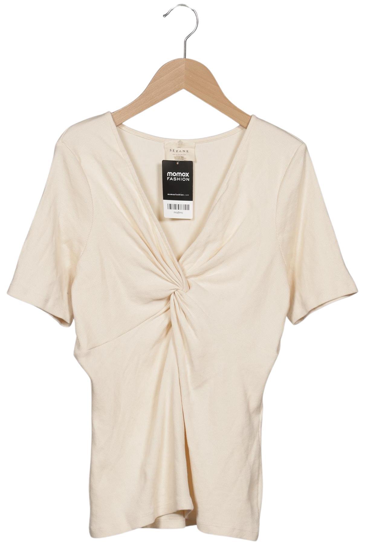 

Sezane Damen T-Shirt, cremeweiß, Gr. 46