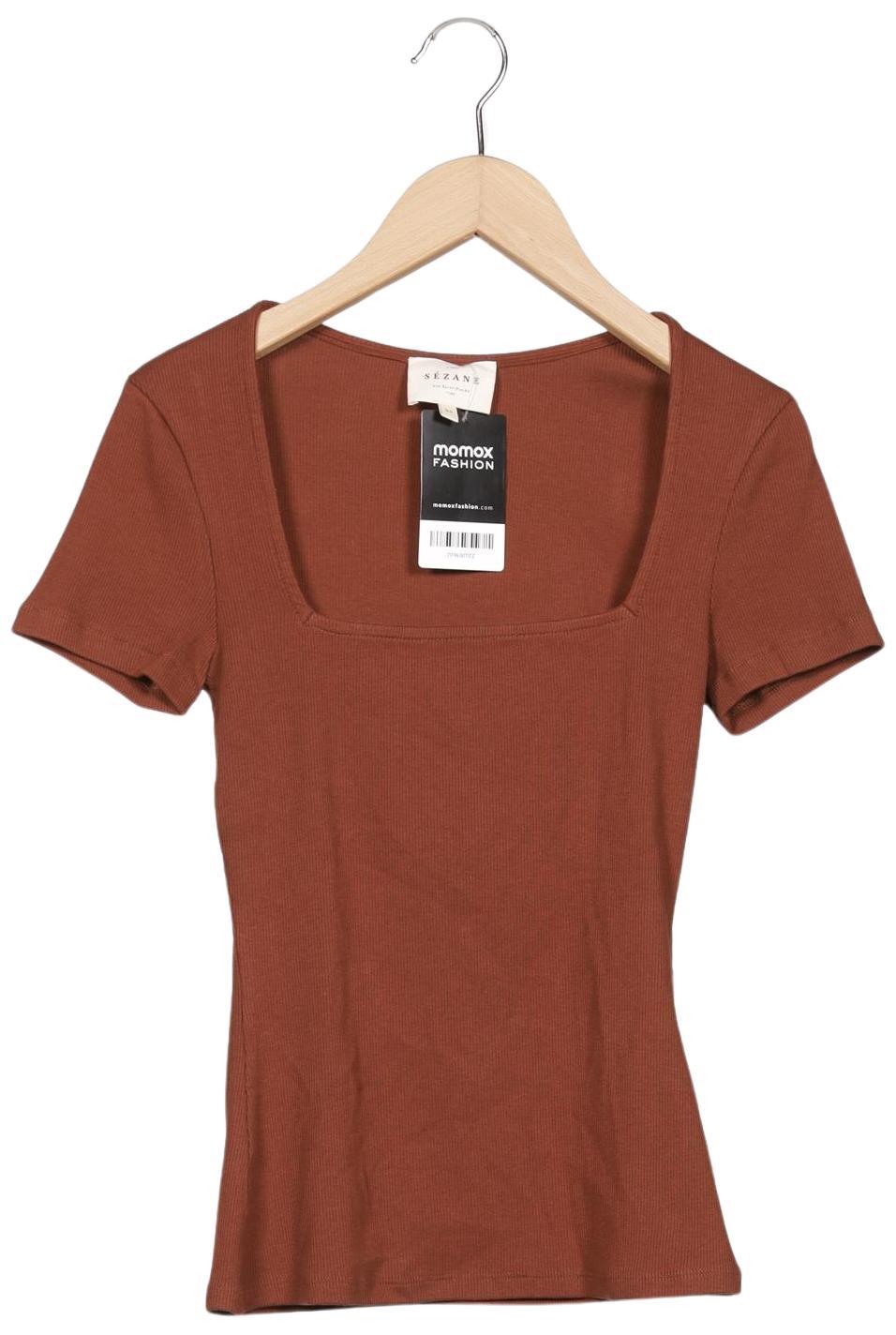 

Sezane Damen T-Shirt, braun, Gr. 34