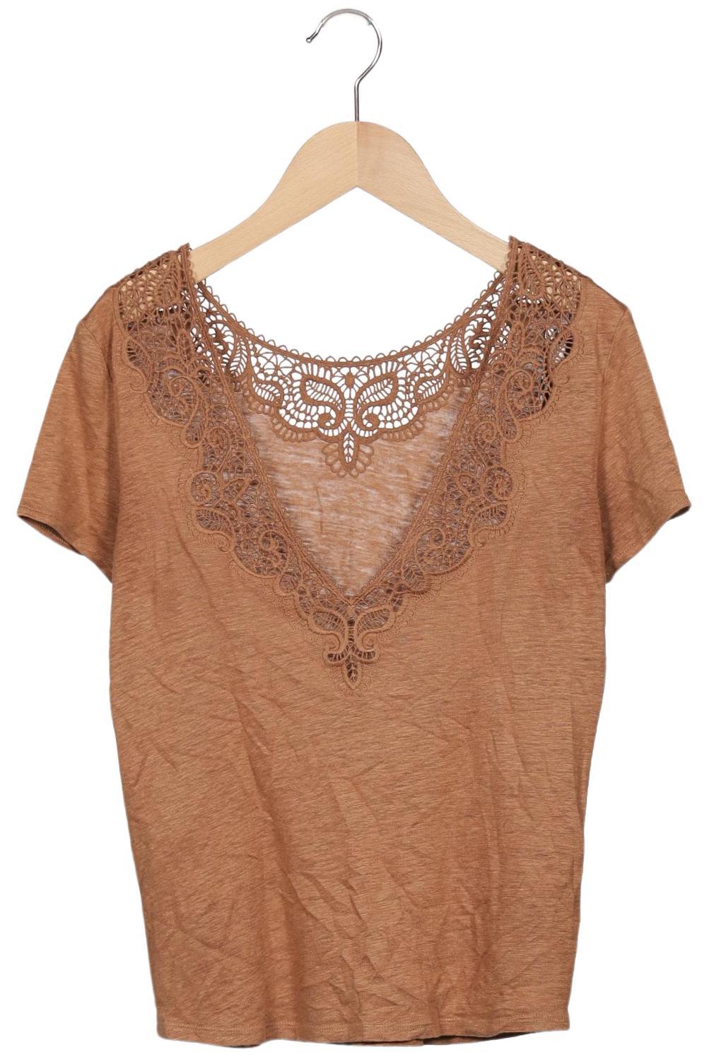 

Sezane Damen T-Shirt, braun, Gr. 36