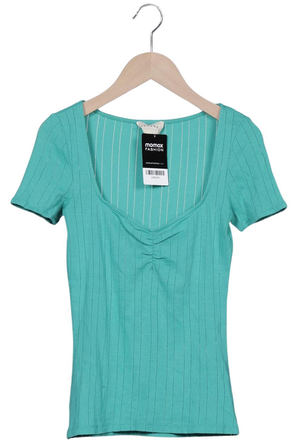

Sezane Damen T-Shirt, türkis, Gr. 34