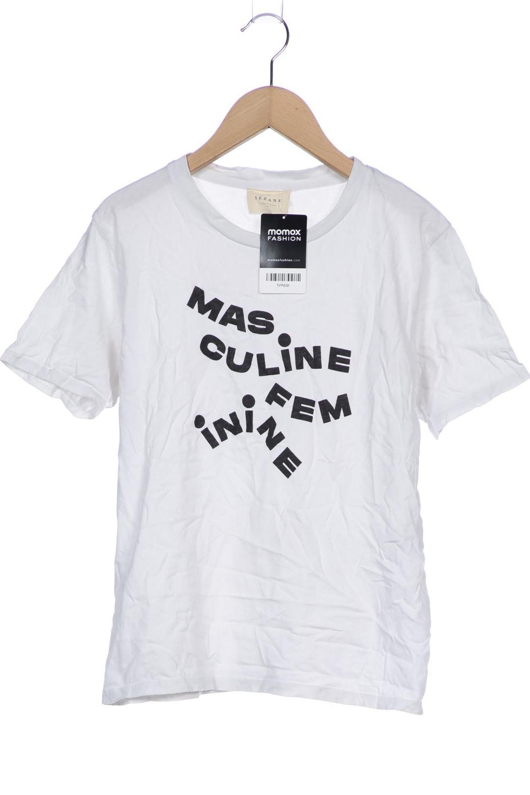 

Sezane Damen T-Shirt, weiß, Gr. 36