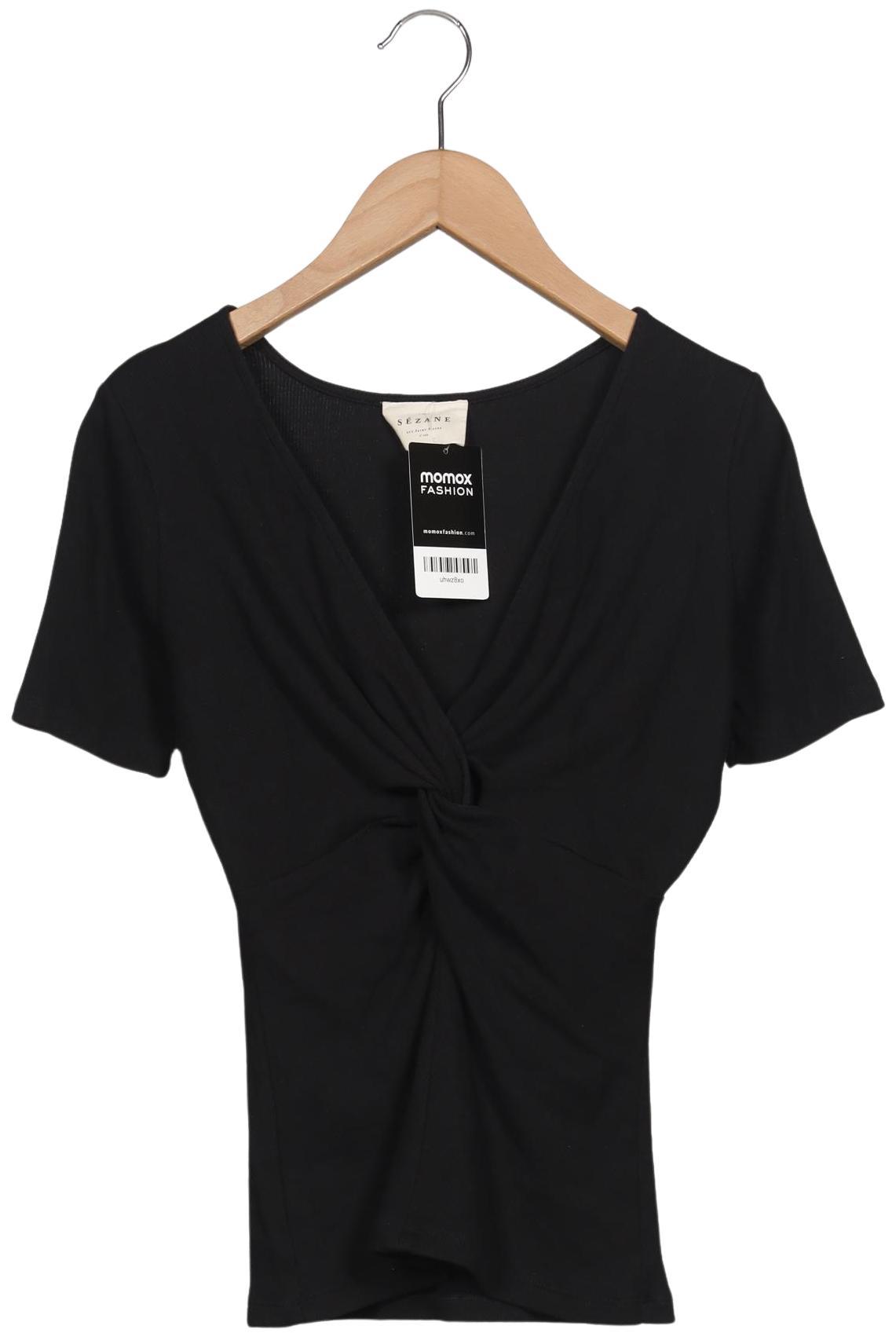 

Sezane Damen T-Shirt, schwarz, Gr. 34
