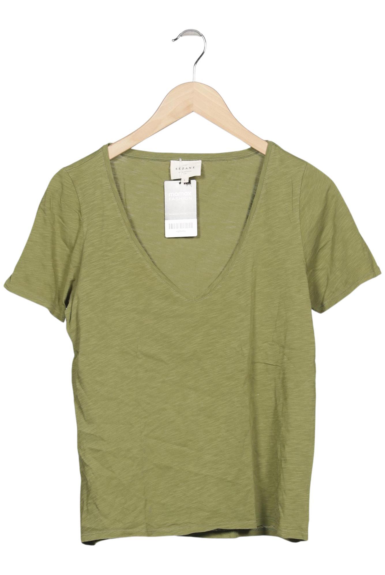 

Sezane Damen T-Shirt, grün, Gr. 42