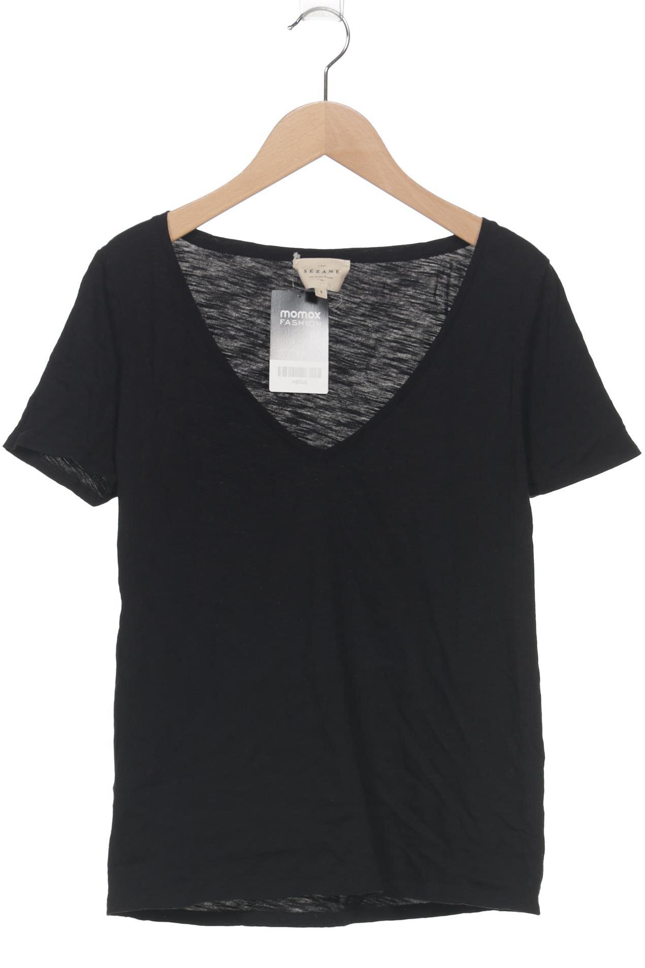 

Sezane Damen T-Shirt, schwarz, Gr. 36