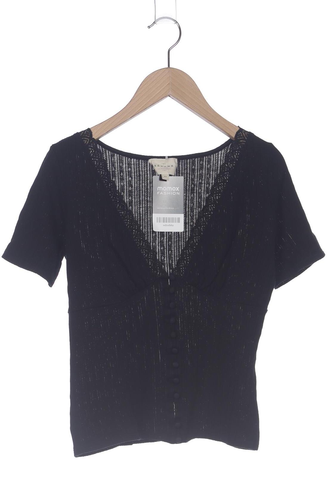 

Sezane Damen T-Shirt, schwarz, Gr. 34