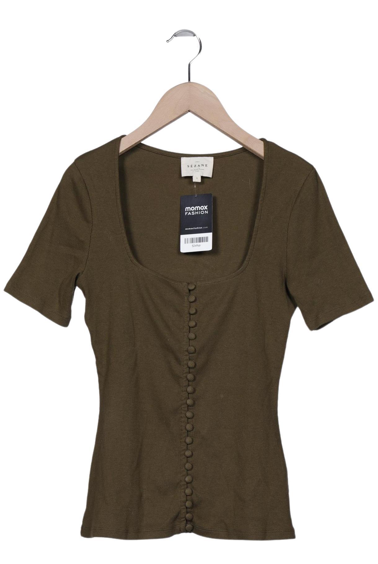 

Sezane Damen T-Shirt, grün, Gr. 36