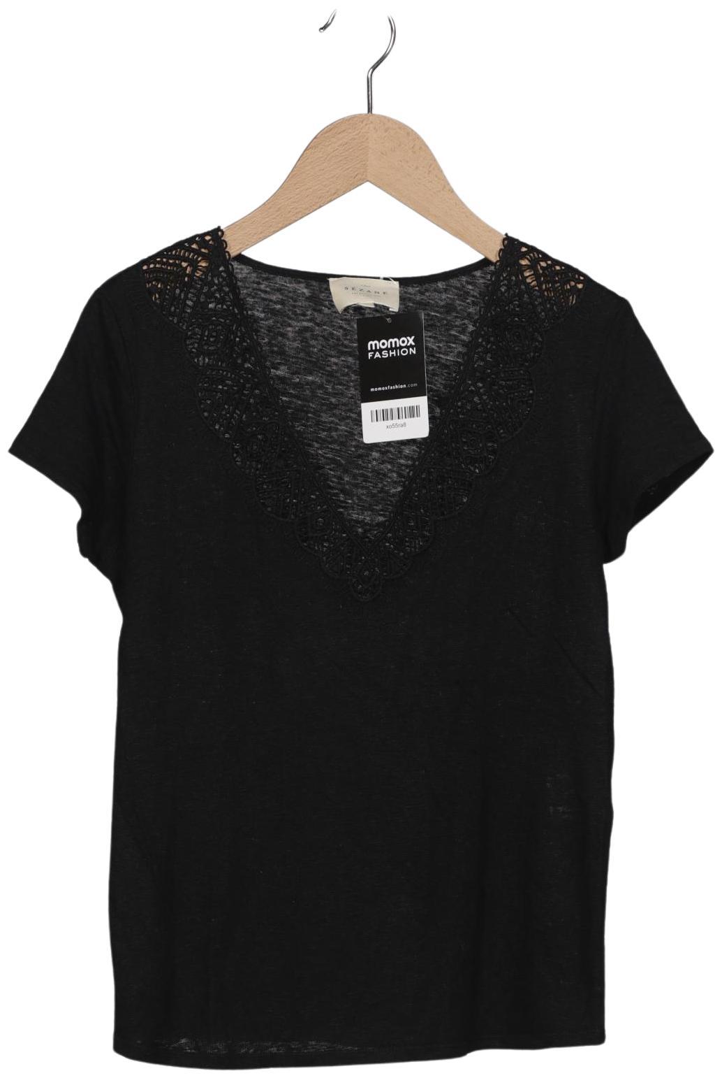 

Sezane Damen T-Shirt, schwarz, Gr. 36