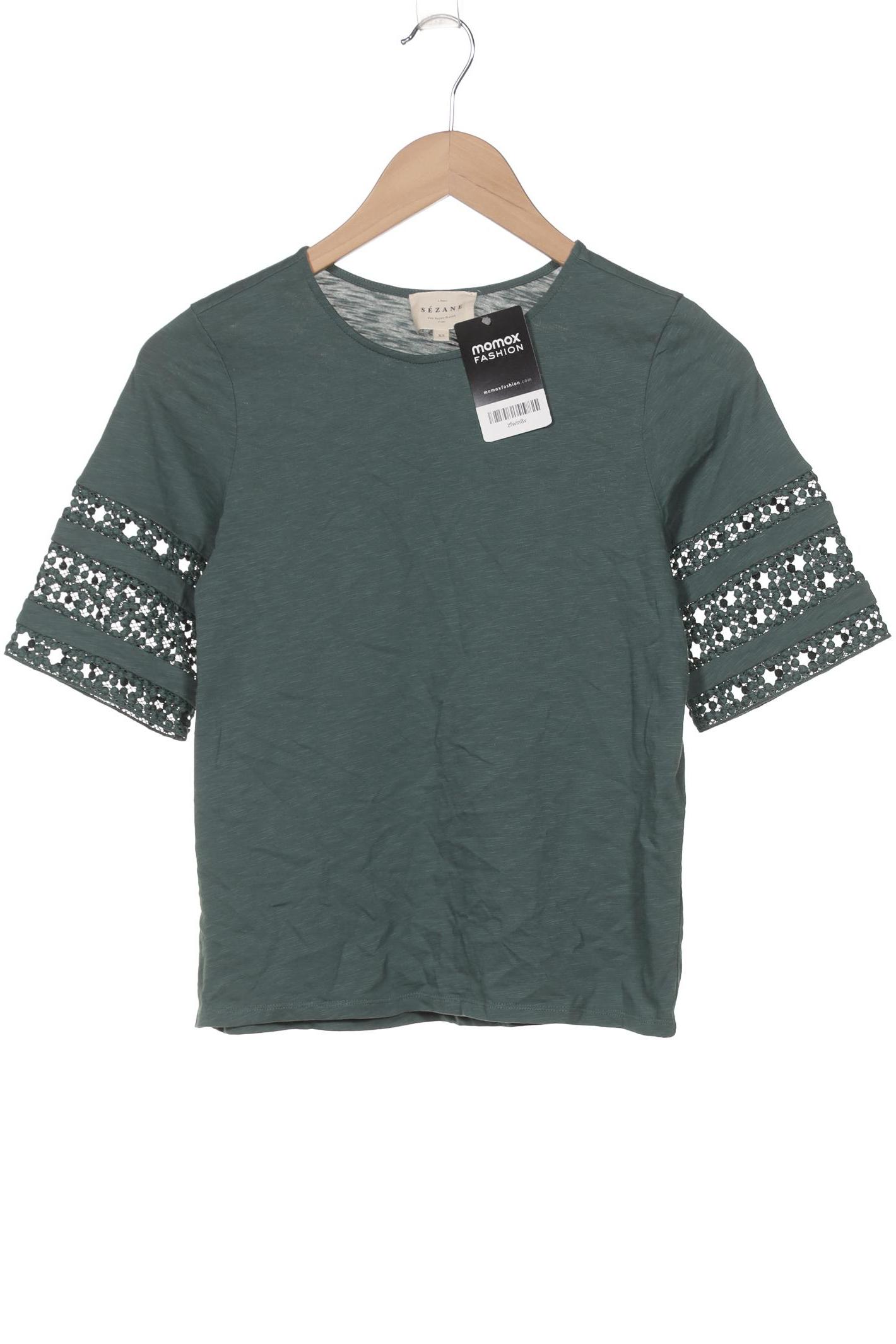 

Sezane Damen T-Shirt, türkis, Gr. 34