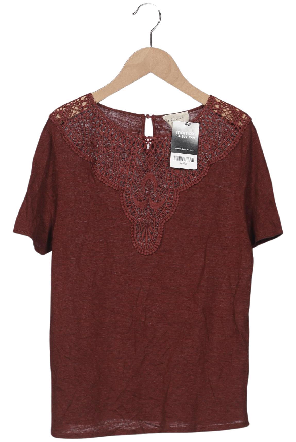 

Sezane Damen T-Shirt, bordeaux, Gr. 42
