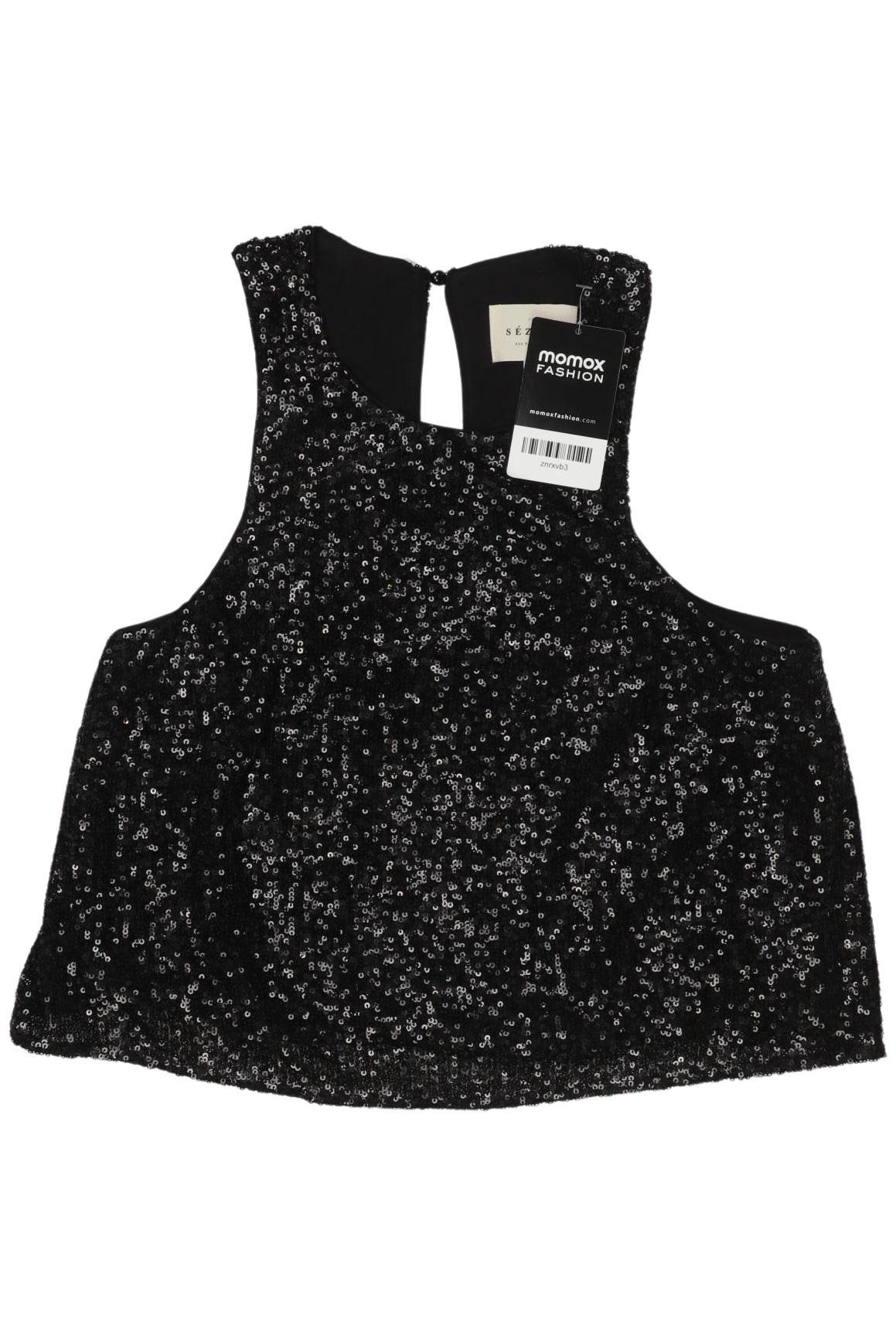 

Sezane Damen Top, schwarz, Gr. 36