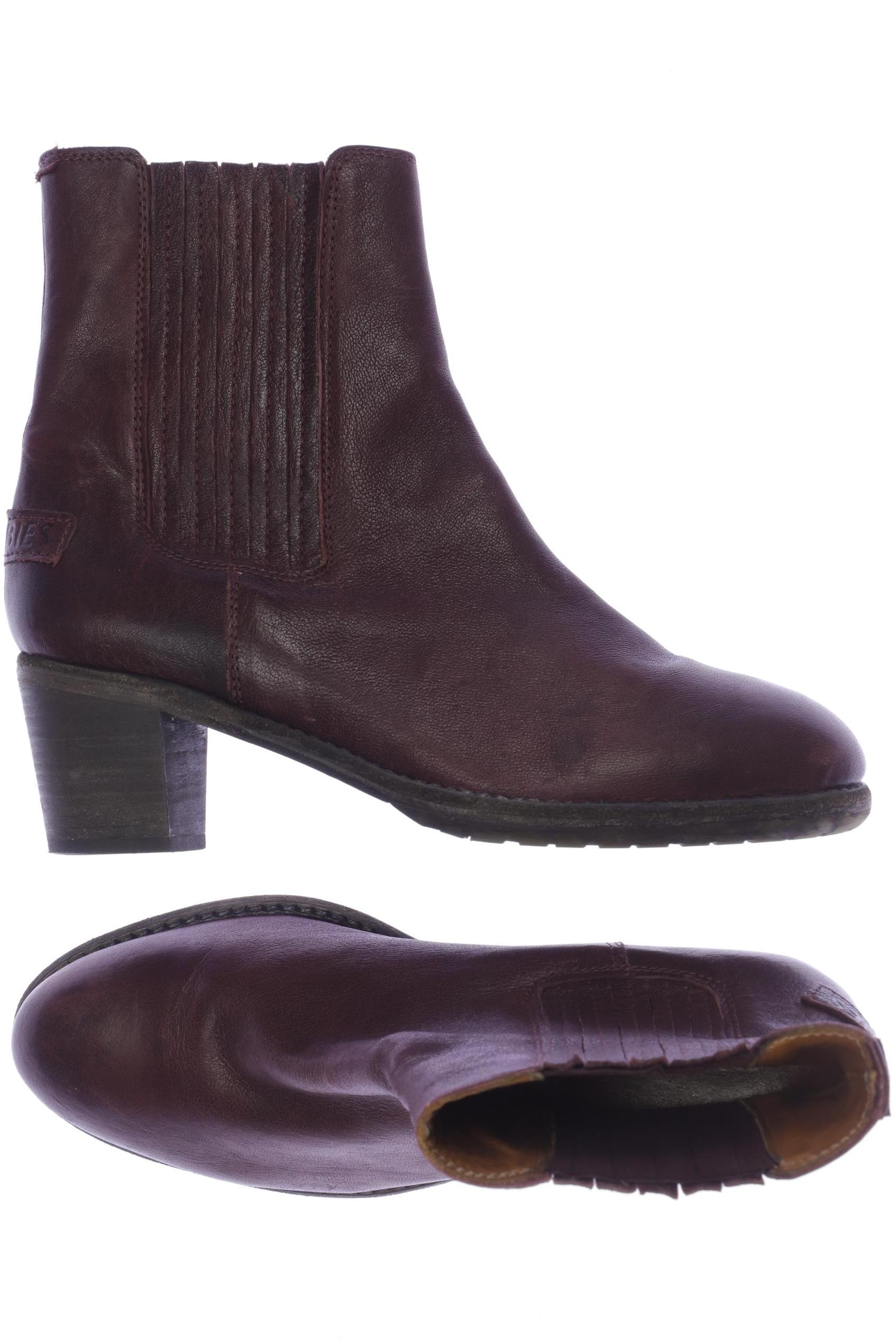 

Shabbies Amsterdam Damen Stiefelette, bordeaux, Gr. 39.5