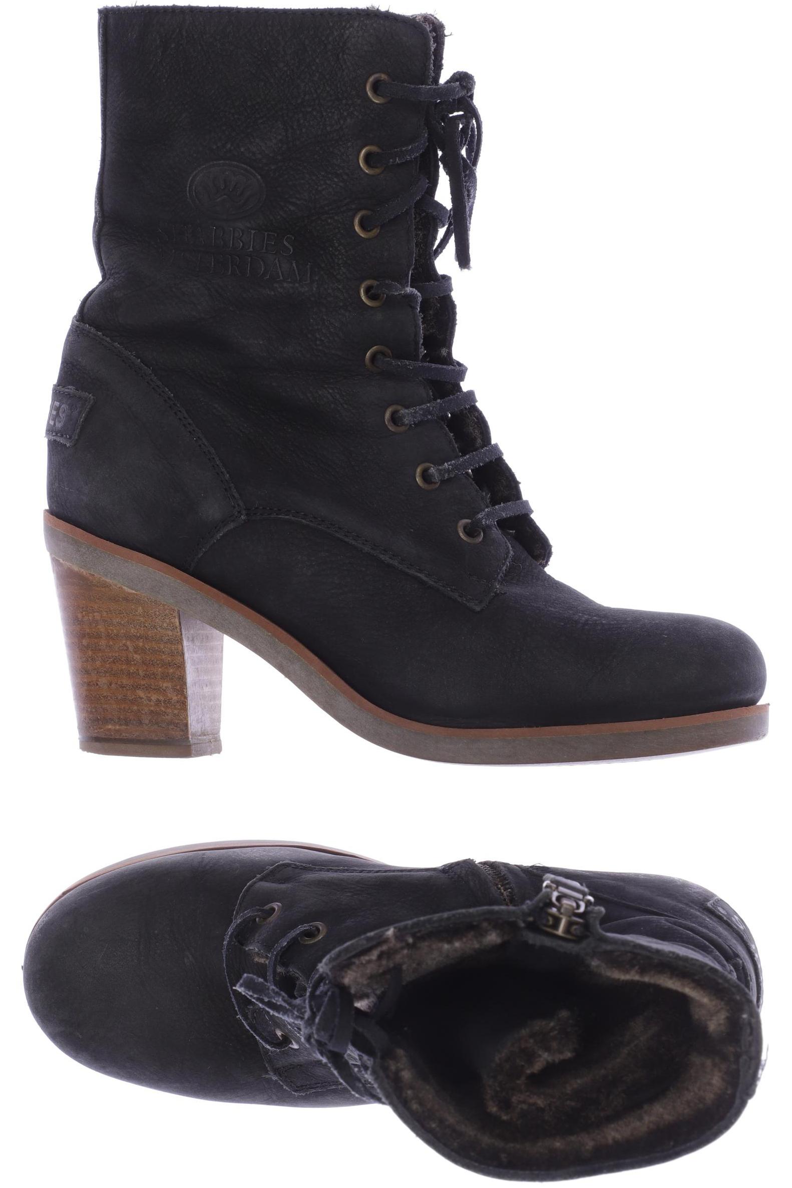 

Shabbies Amsterdam Damen Stiefelette, schwarz