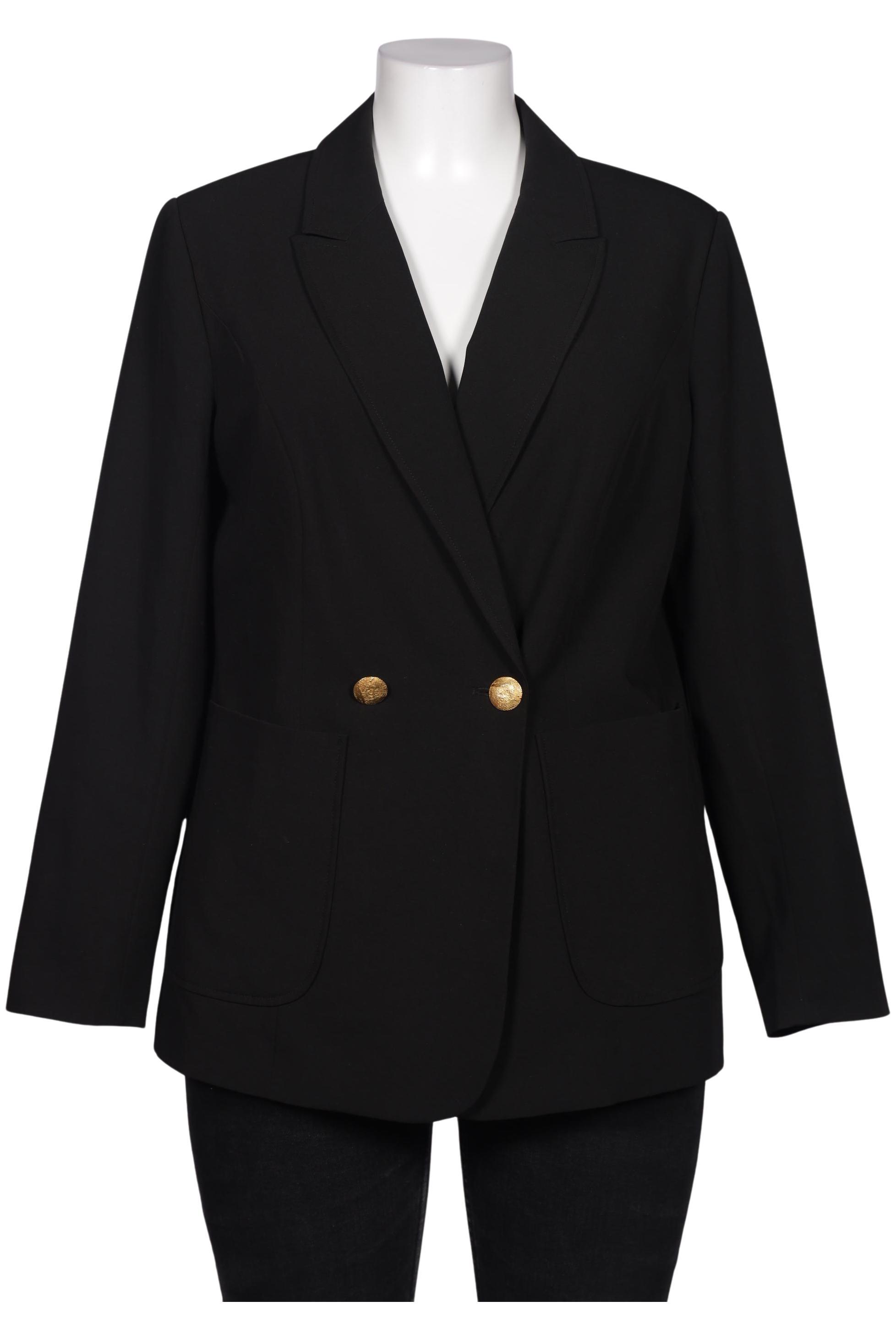 

sheego Damen Blazer, schwarz, Gr. 46