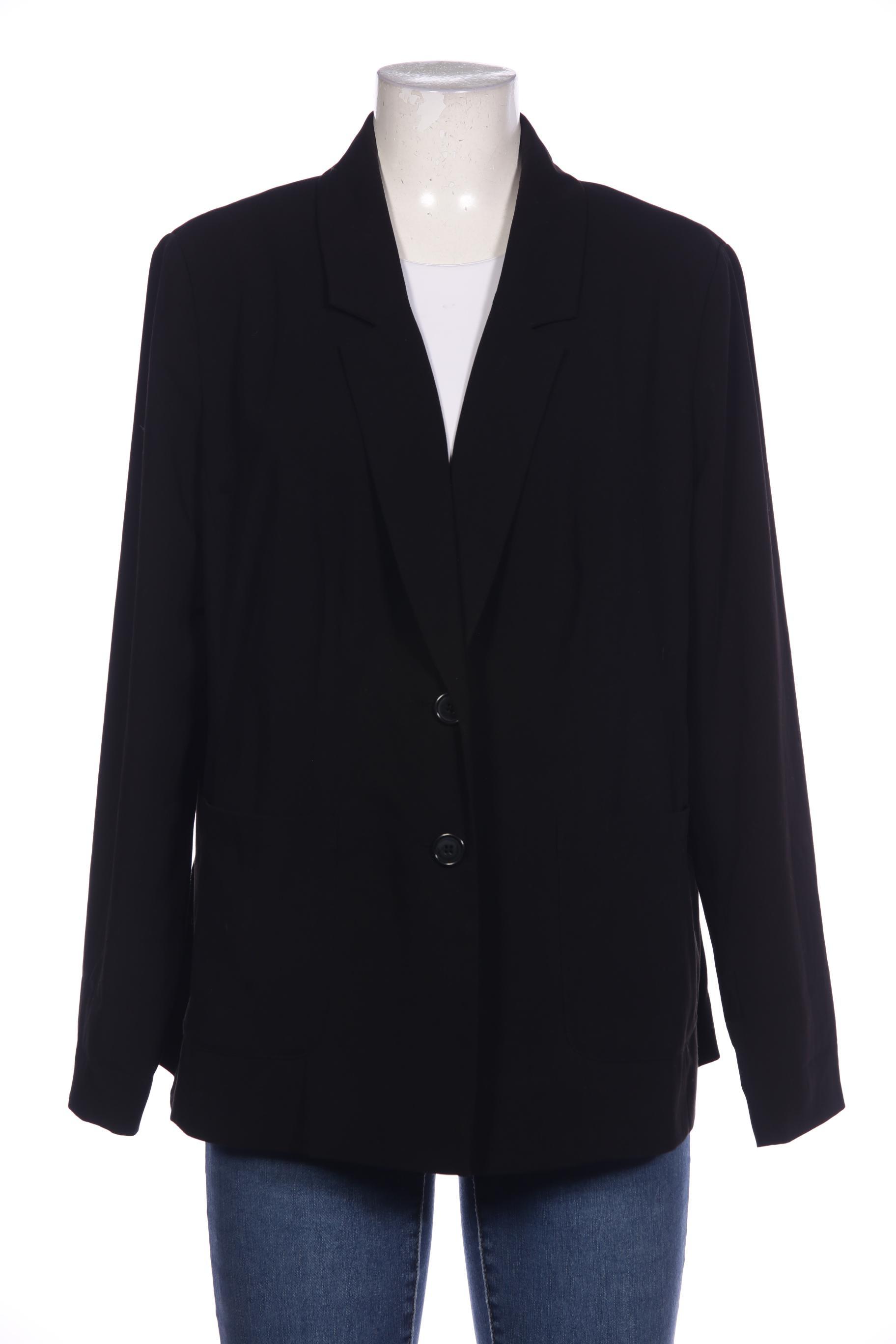 

sheego Damen Blazer, schwarz, Gr. 46