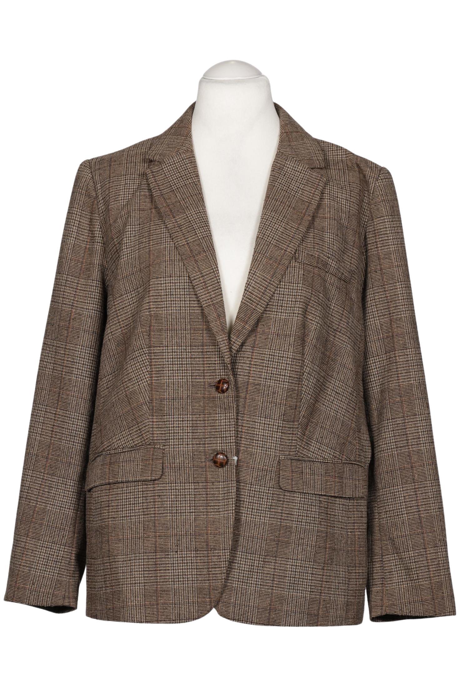 

sheego Damen Blazer, braun, Gr. 46