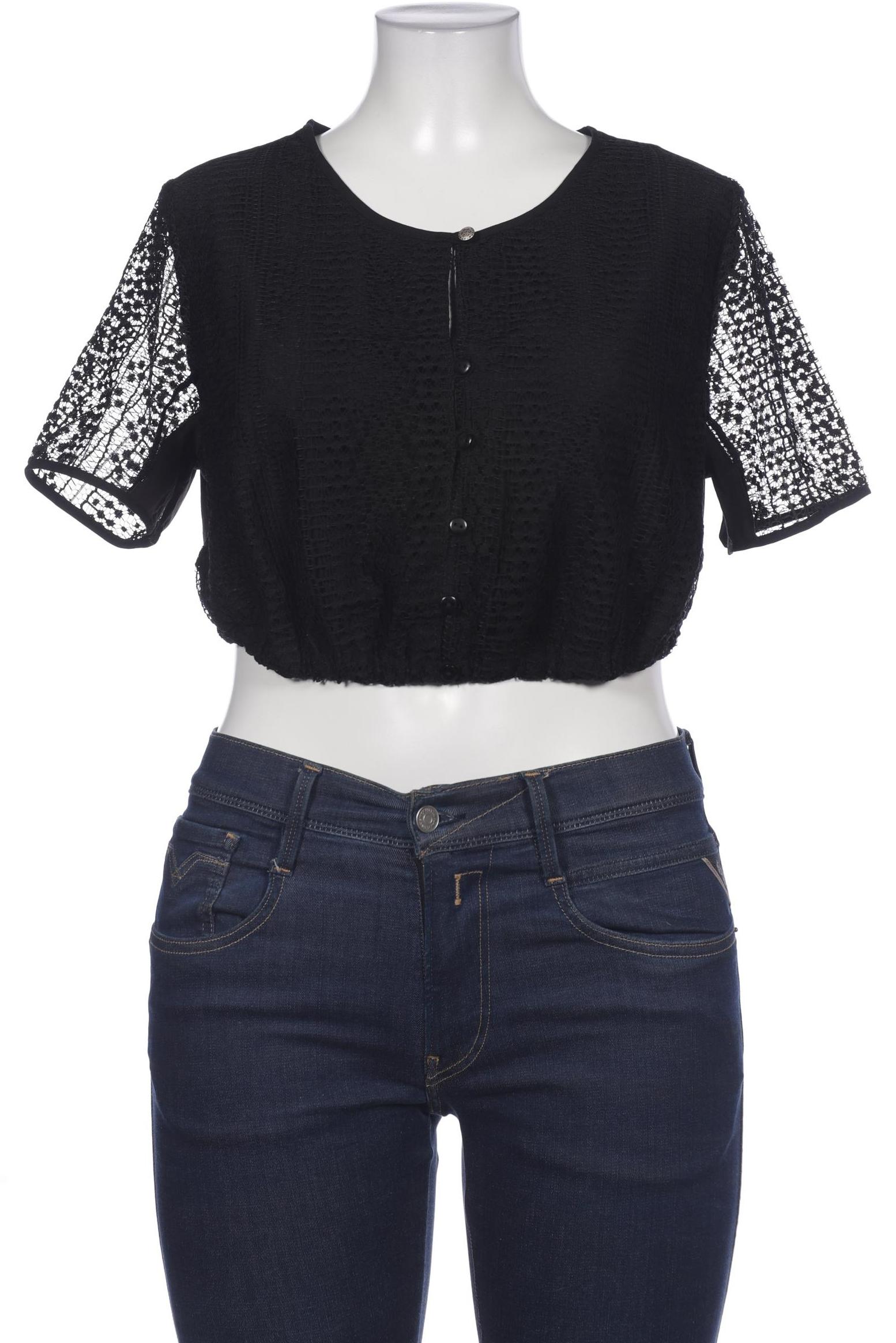 

sheego Damen Bluse, schwarz