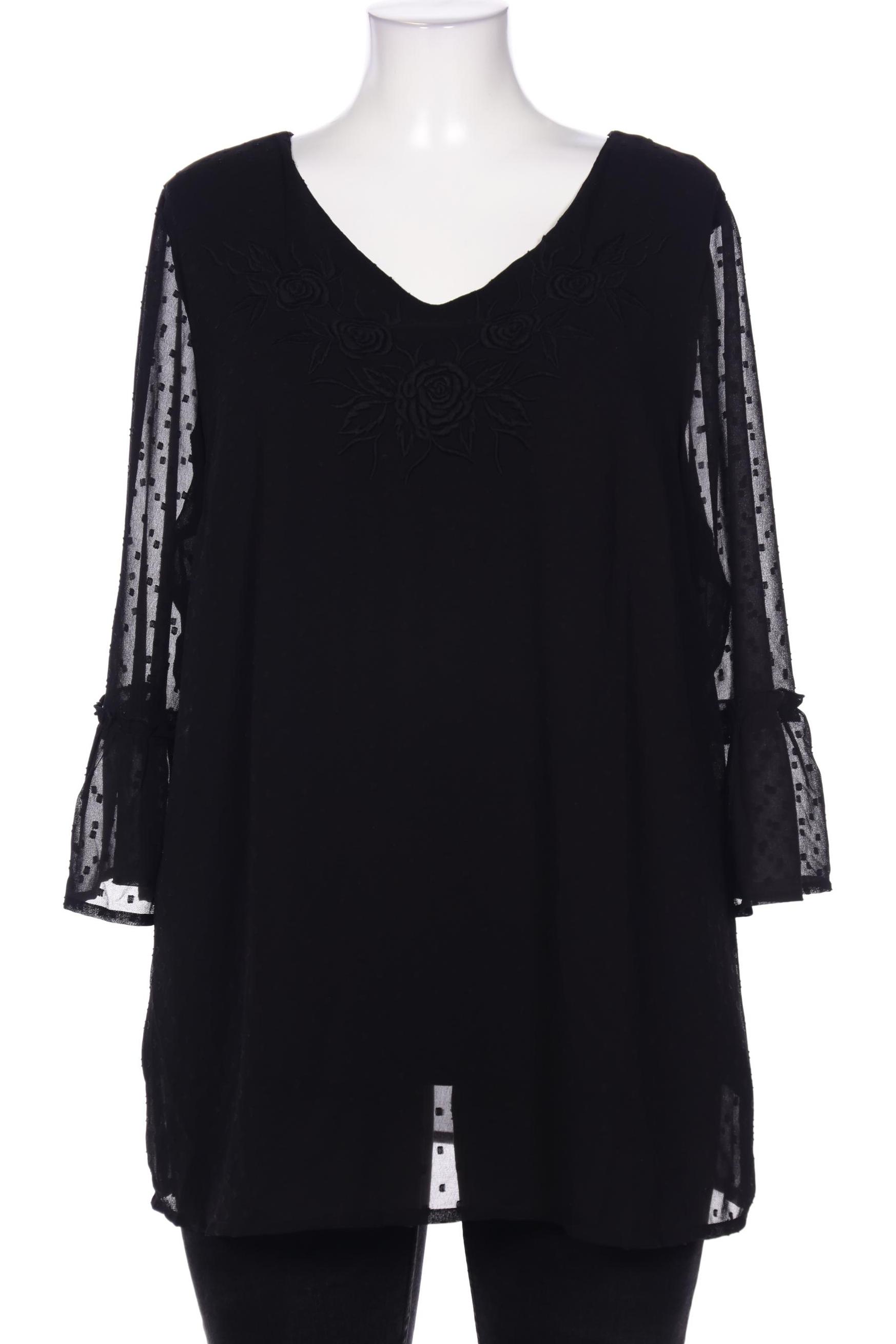 

sheego Damen Bluse, schwarz, Gr. 46