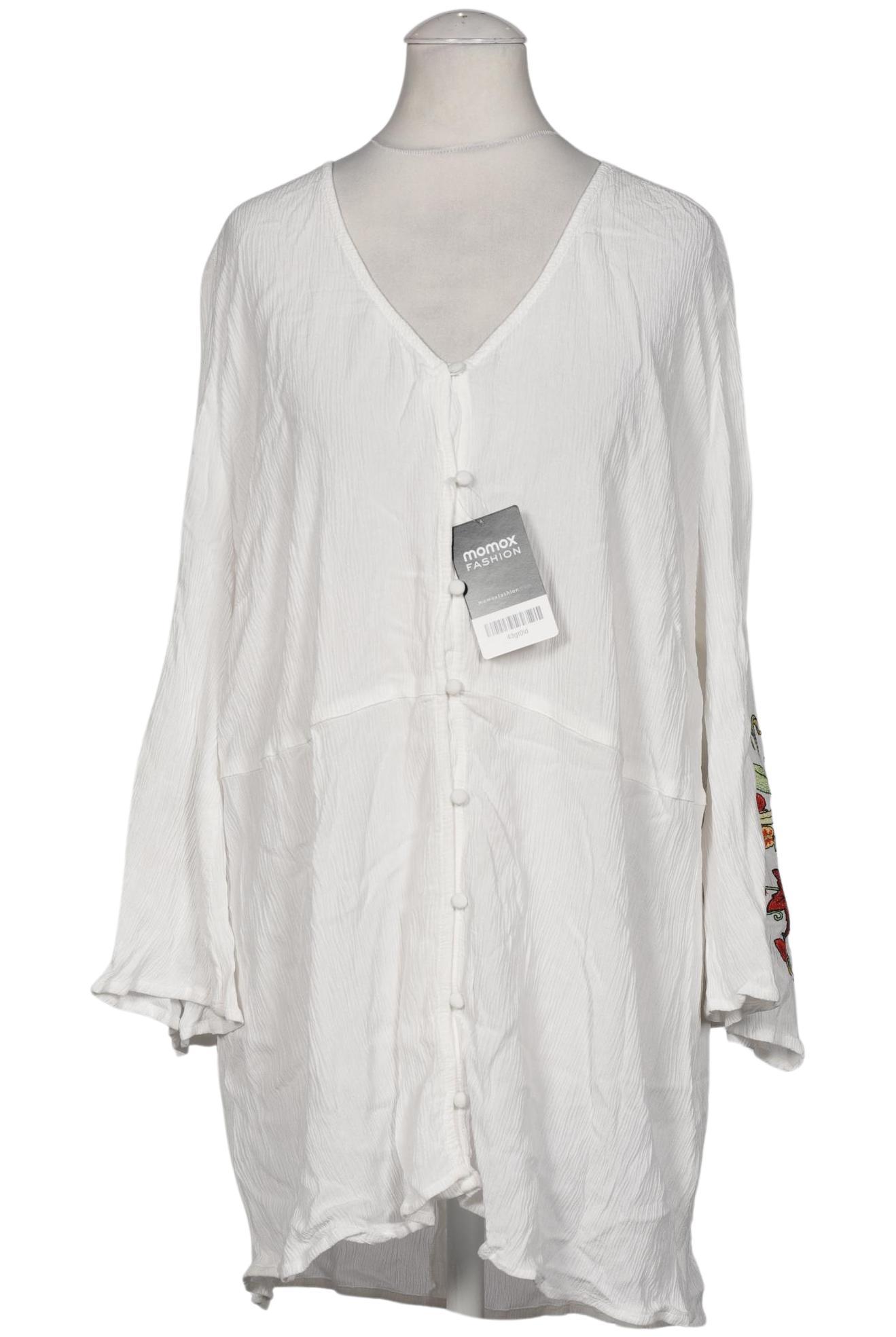 

sheego Damen Bluse, weiß, Gr. 46