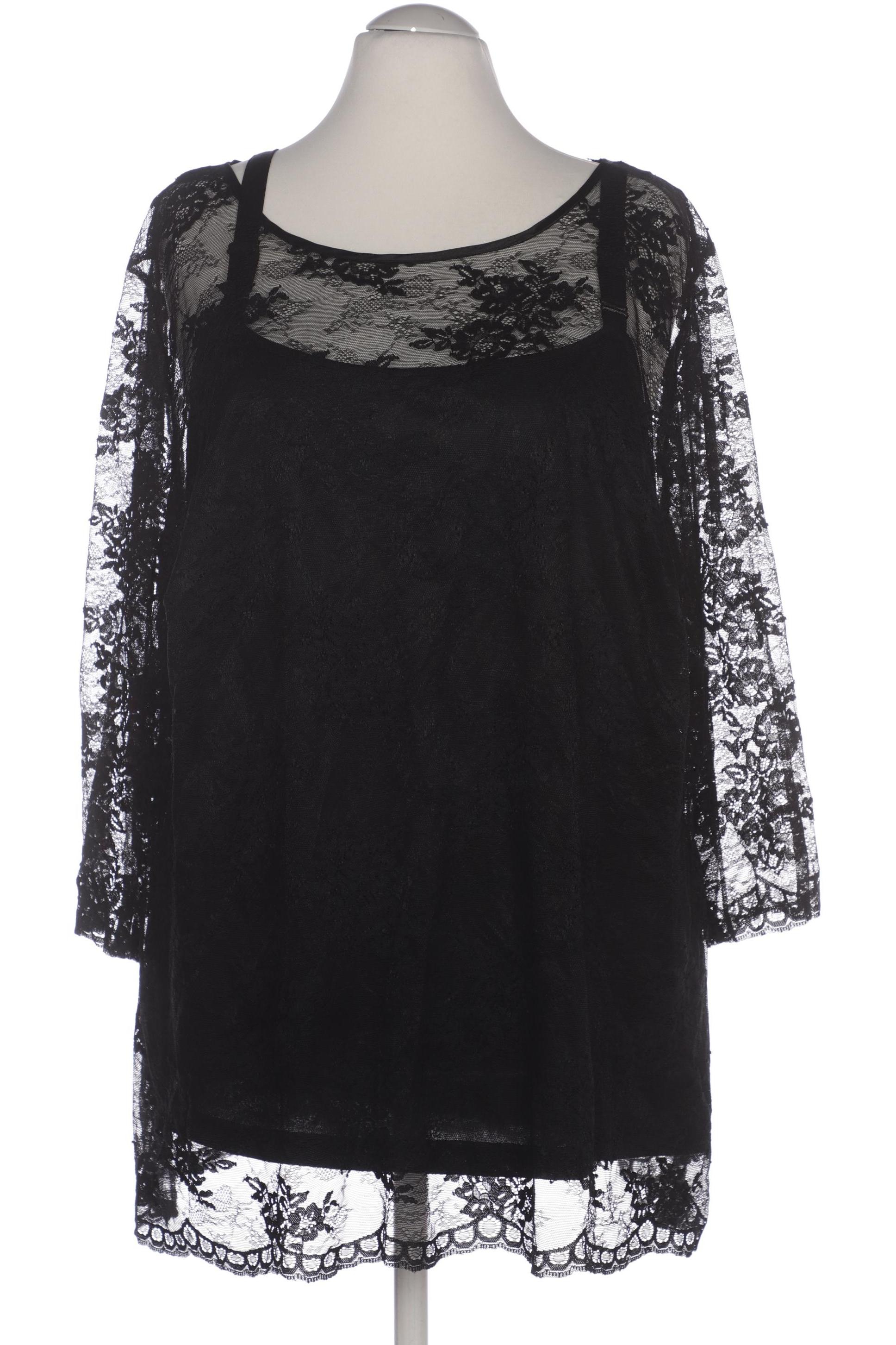 

sheego Damen Bluse, schwarz, Gr. 54