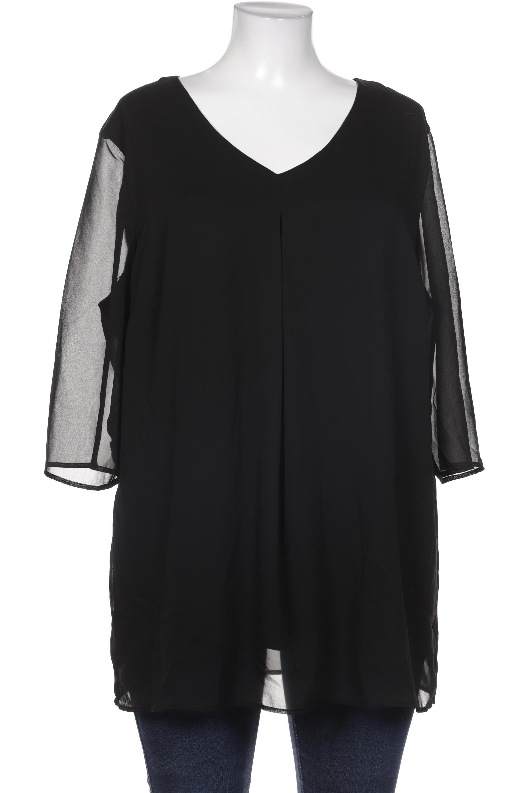 

sheego Damen Bluse, schwarz, Gr. 48