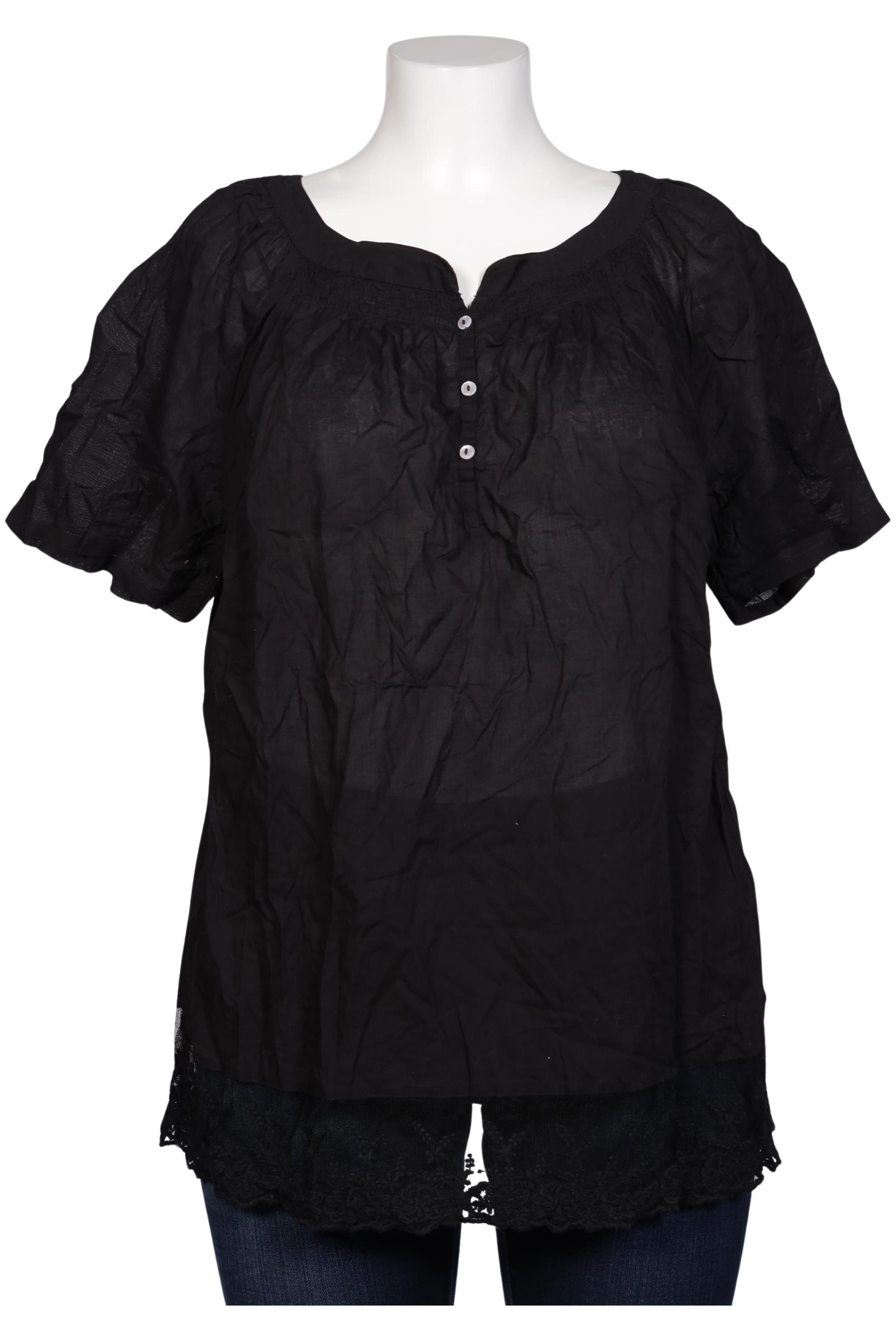 

sheego Damen Bluse, schwarz, Gr. 50