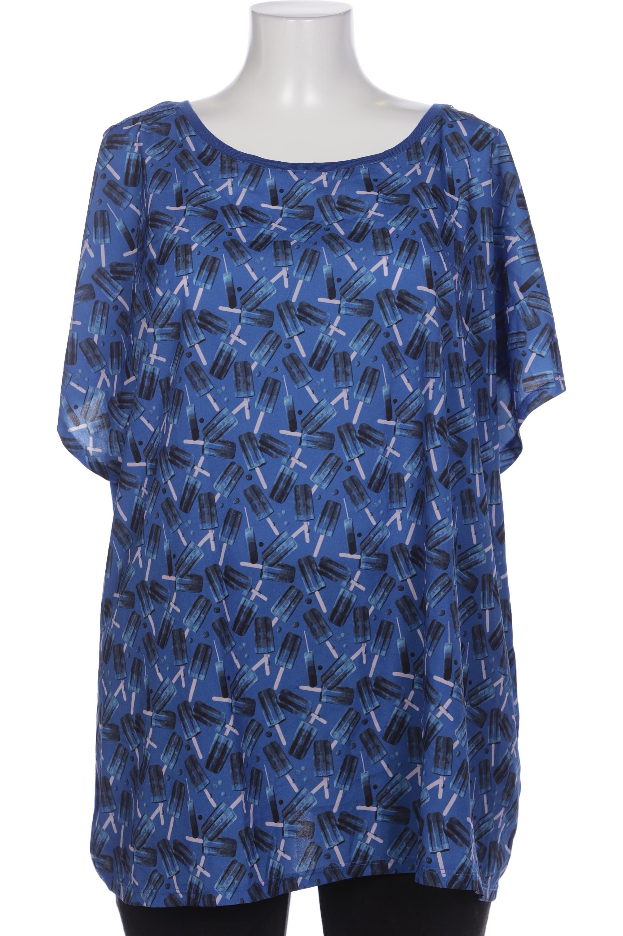 

sheego Damen Bluse, blau, Gr. 52