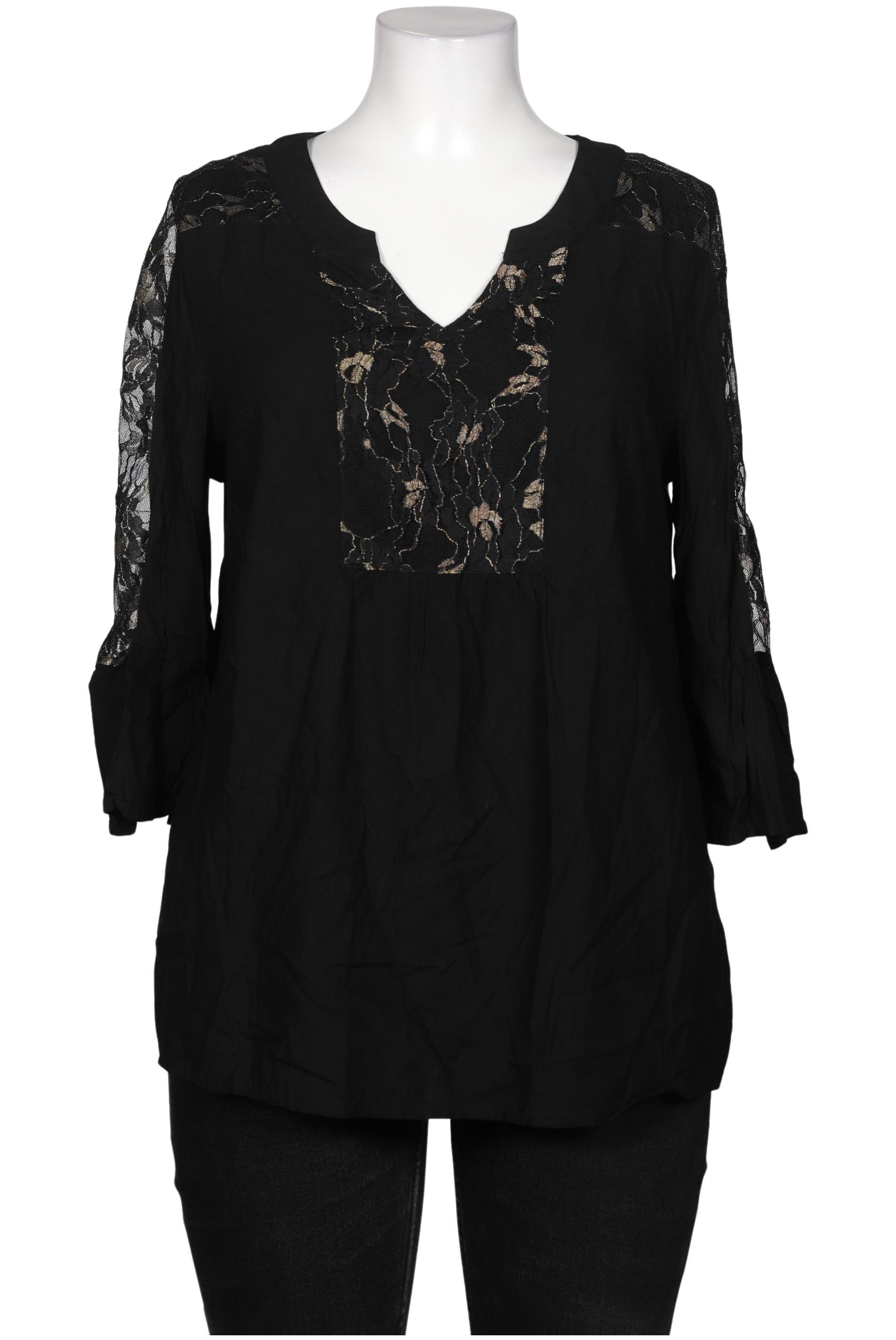 

sheego Damen Bluse, schwarz, Gr. 44