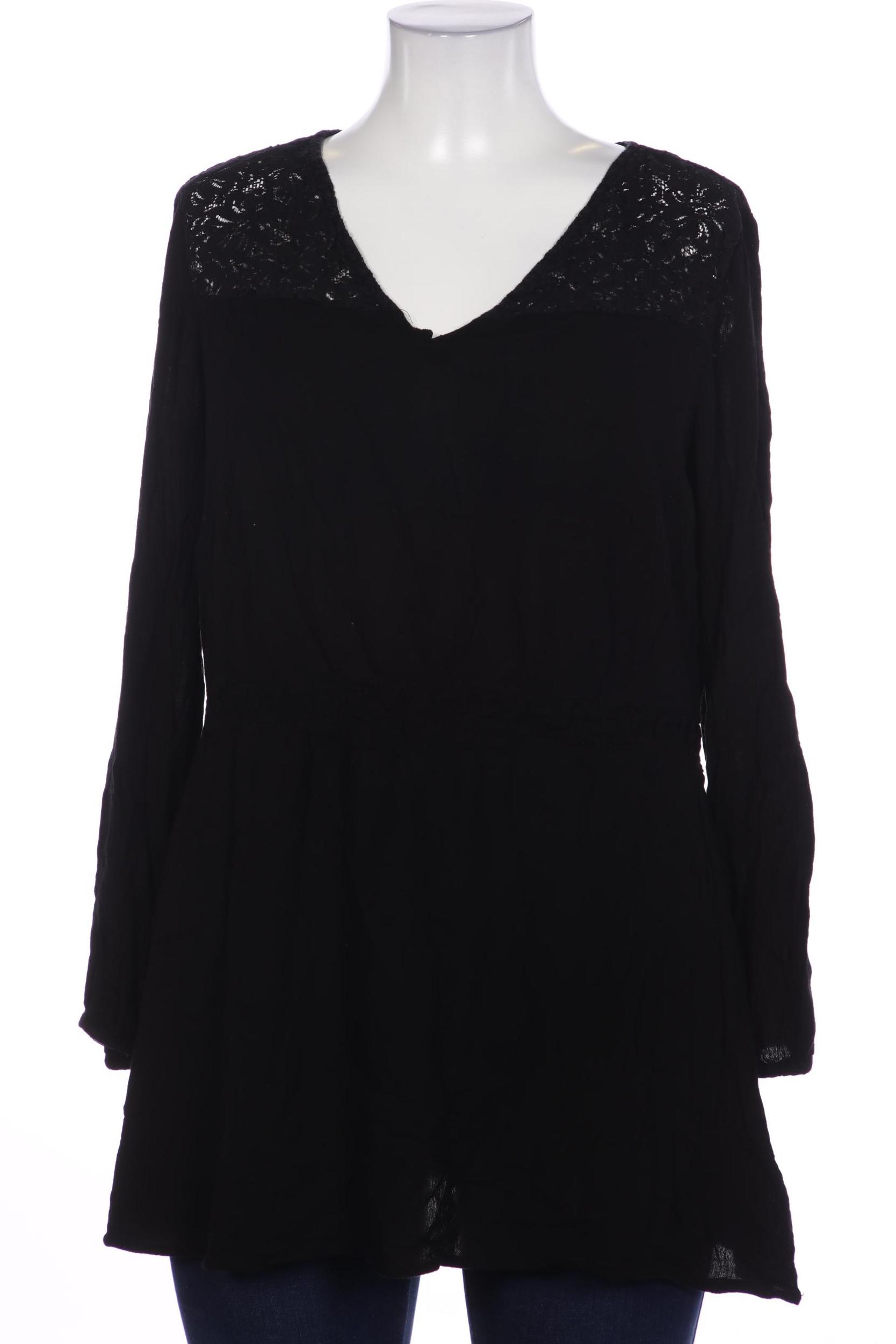 

sheego Damen Bluse, schwarz