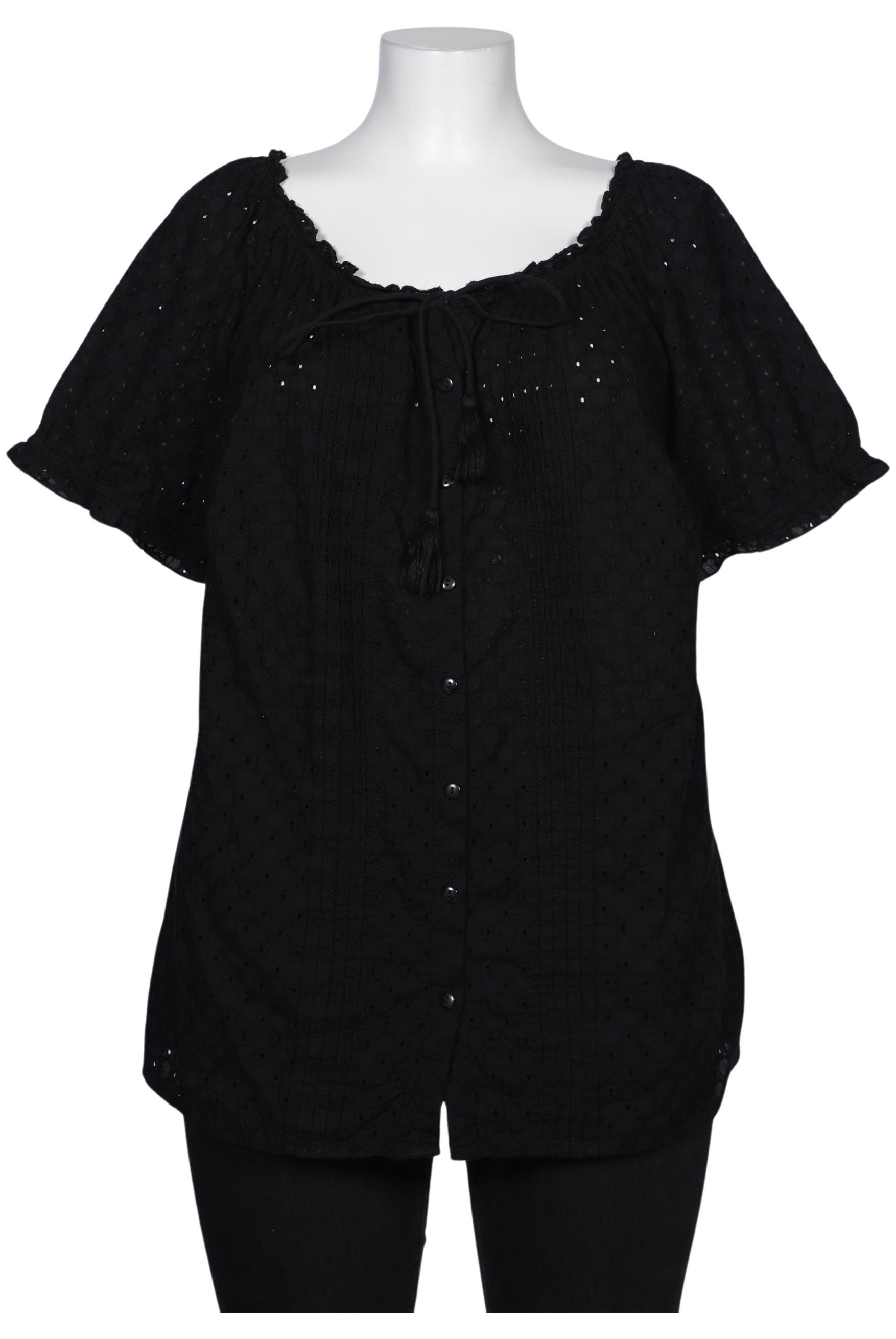 

sheego Damen Bluse, schwarz, Gr. 50