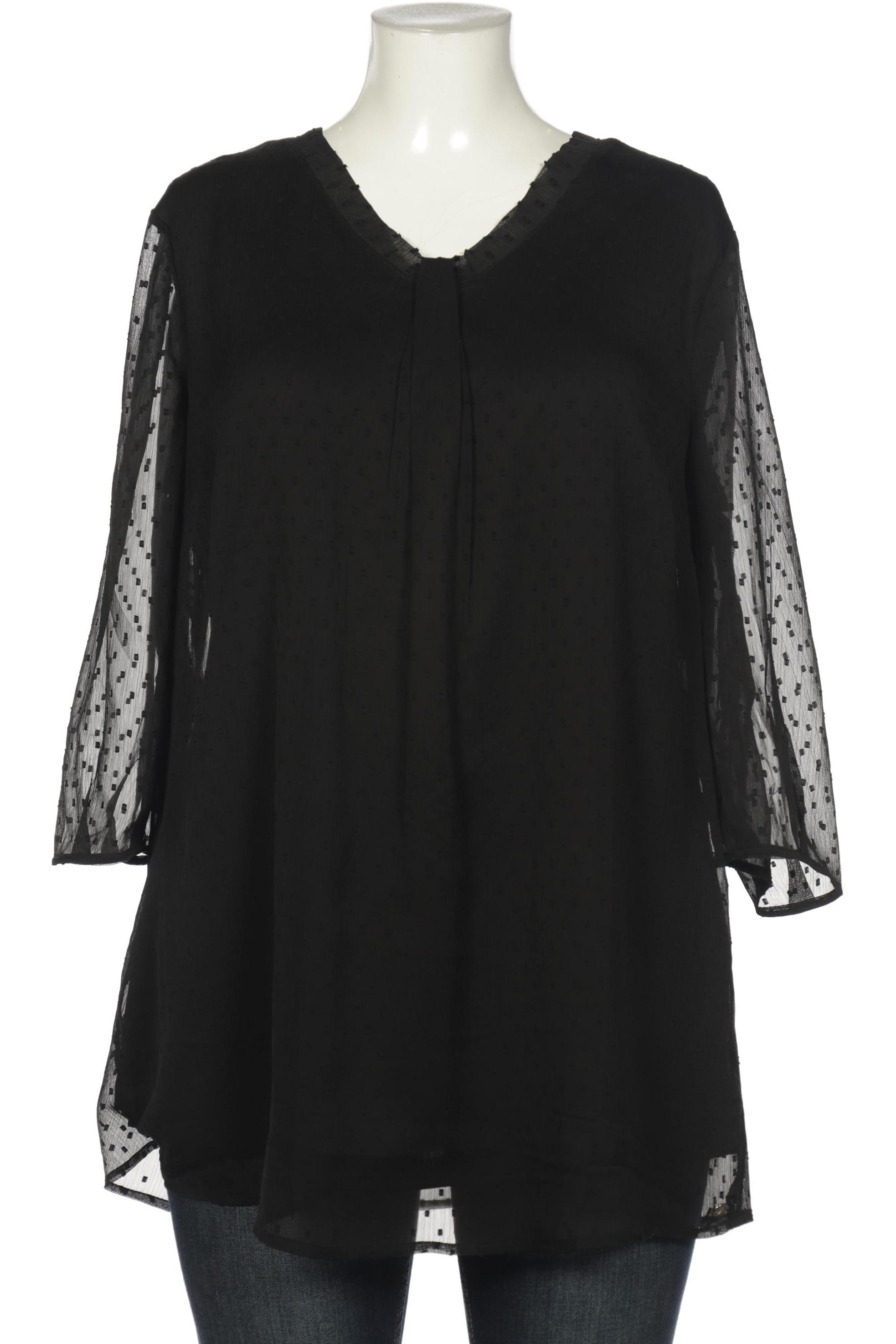 

sheego Damen Bluse, schwarz, Gr. 46