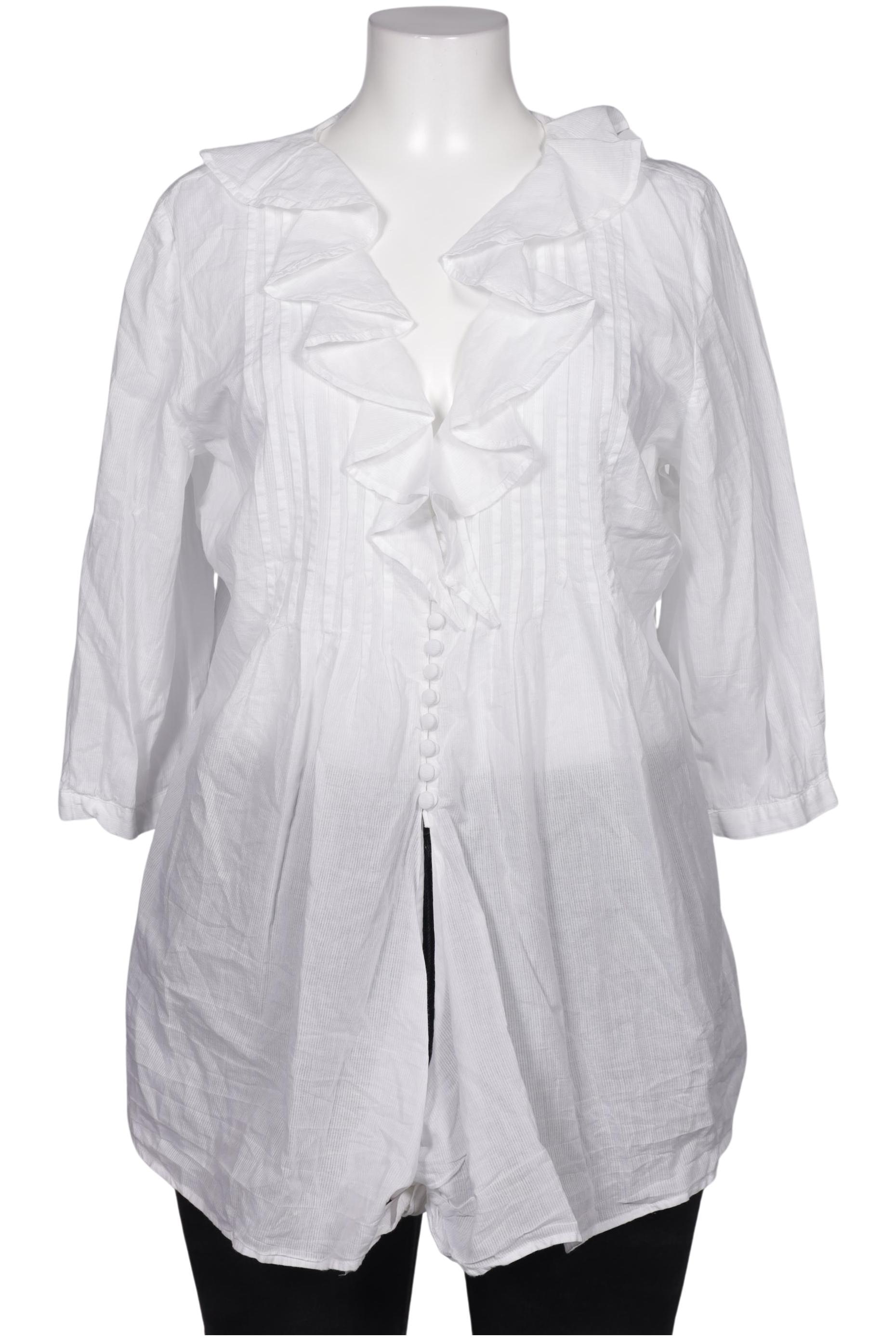 

sheego Damen Bluse, weiß, Gr. 46