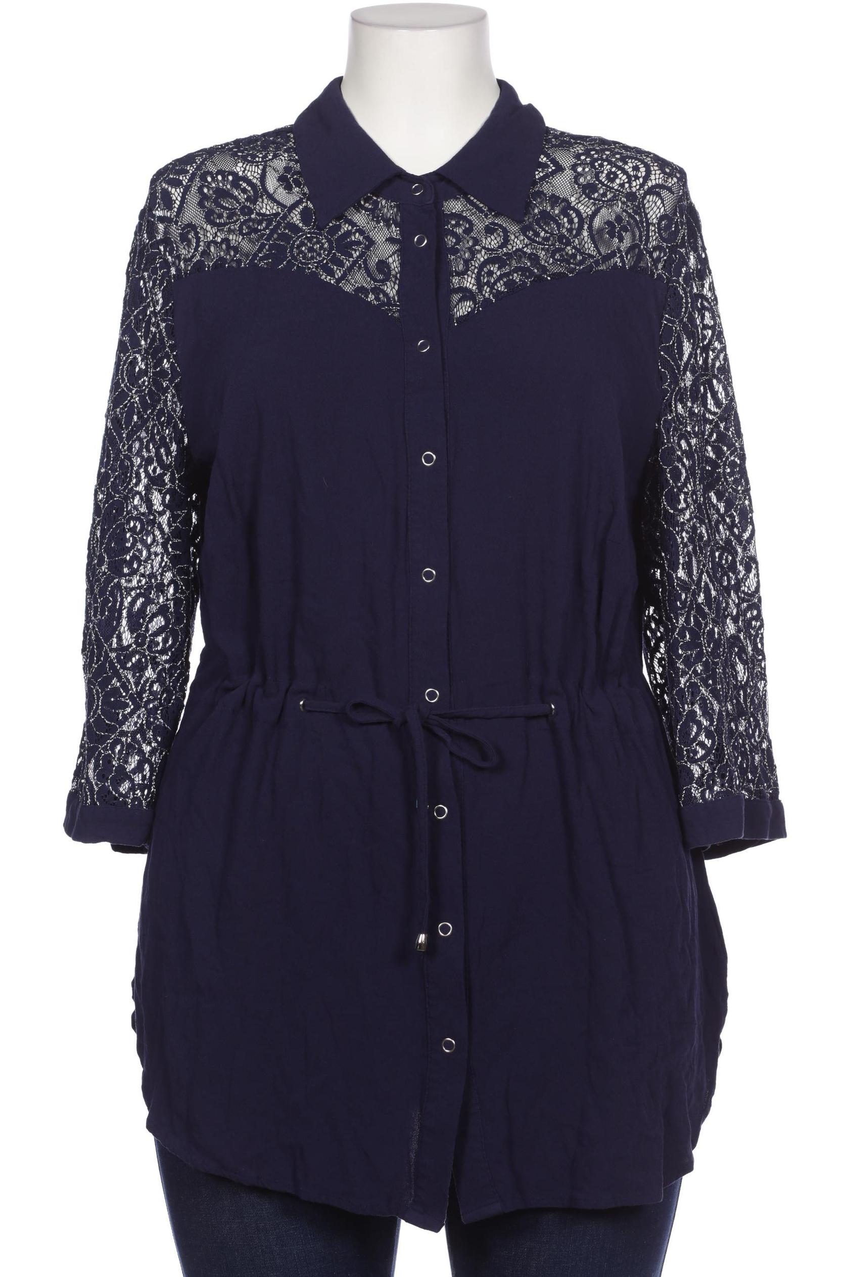

sheego Damen Bluse, blau, Gr. 46