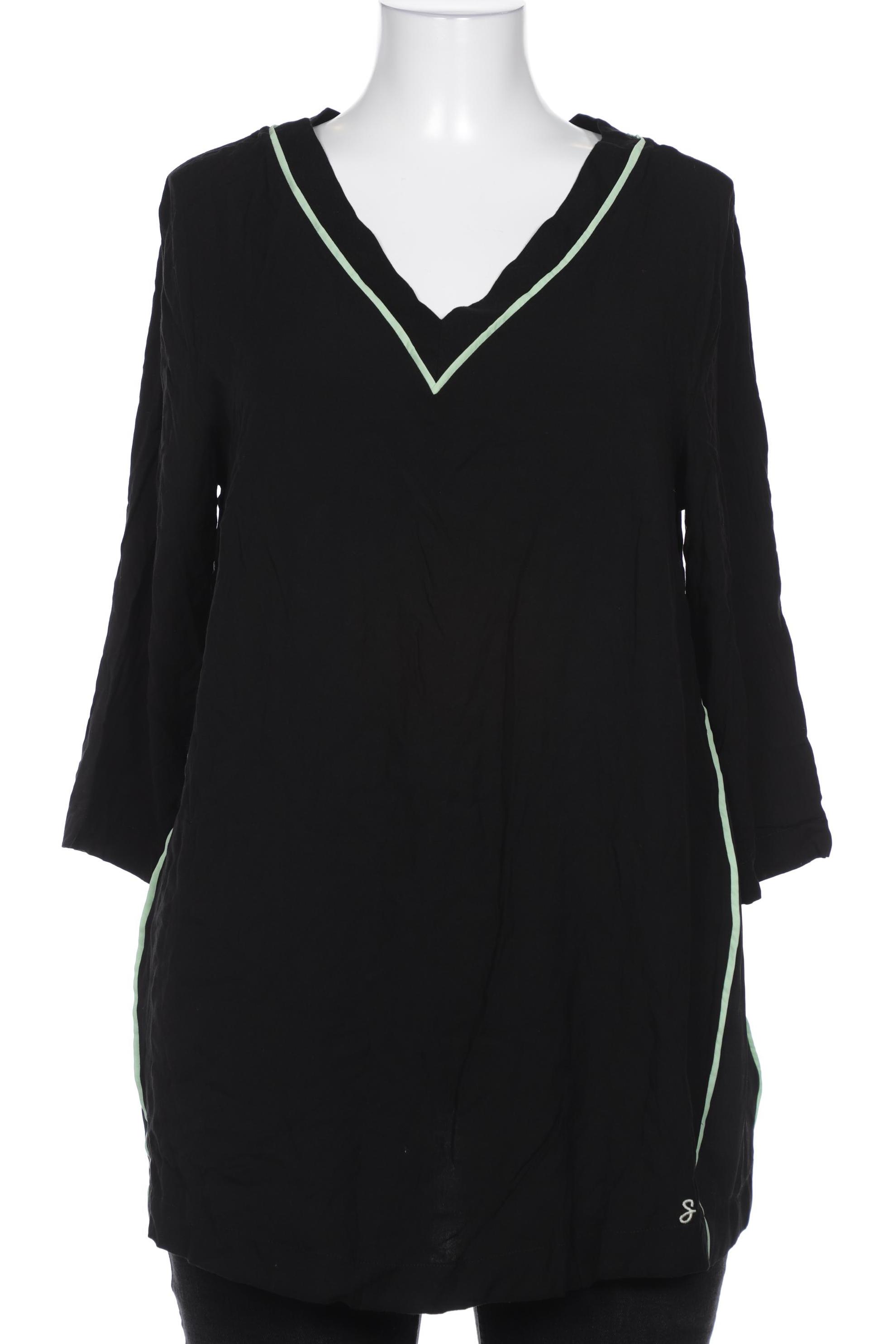 

sheego Damen Bluse, schwarz
