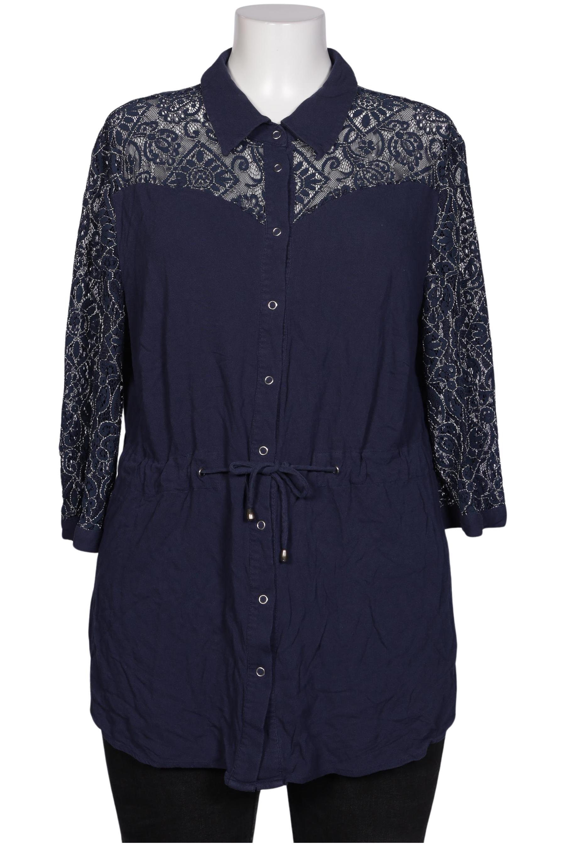 

sheego Damen Bluse, marineblau, Gr. 50