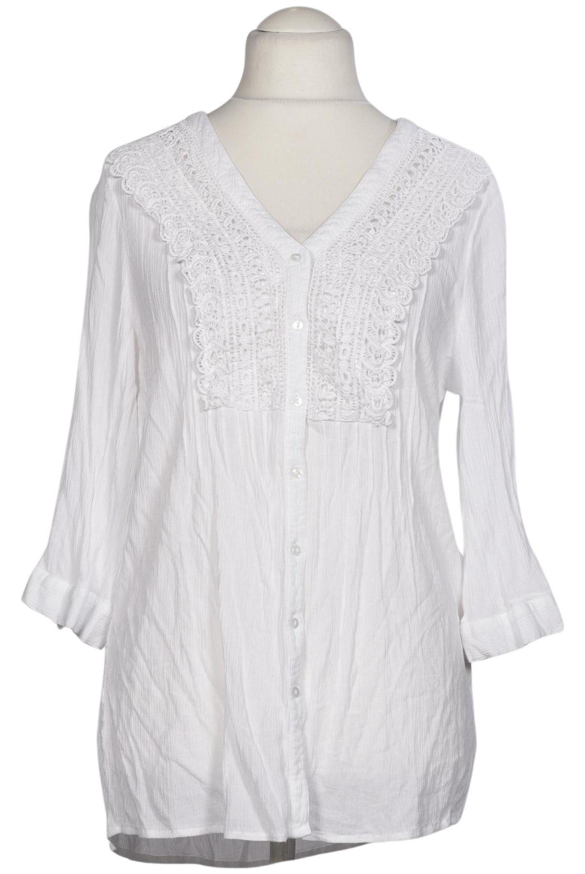 

sheego Damen Bluse, weiß, Gr. 44