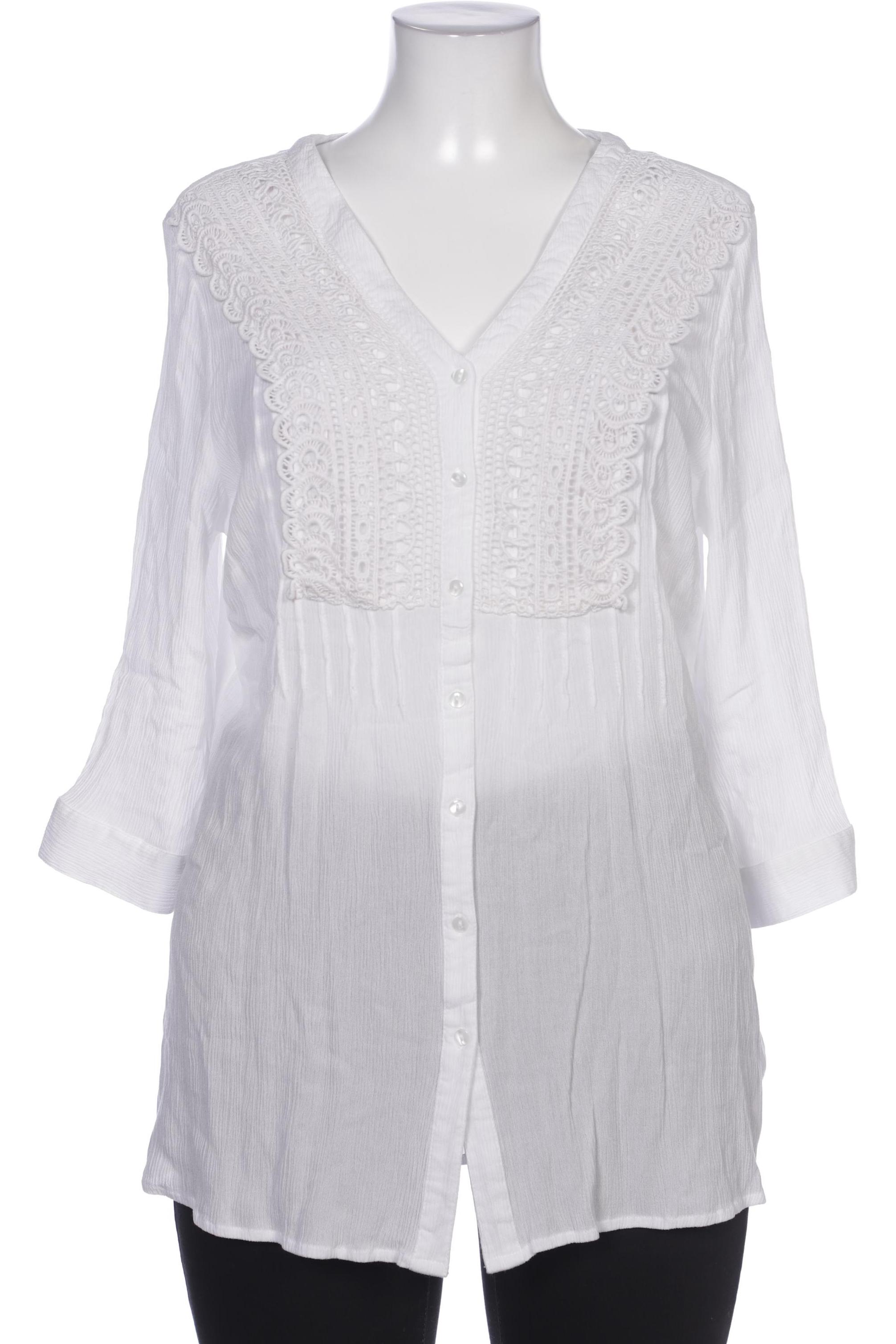 

sheego Damen Bluse, weiß, Gr. 44