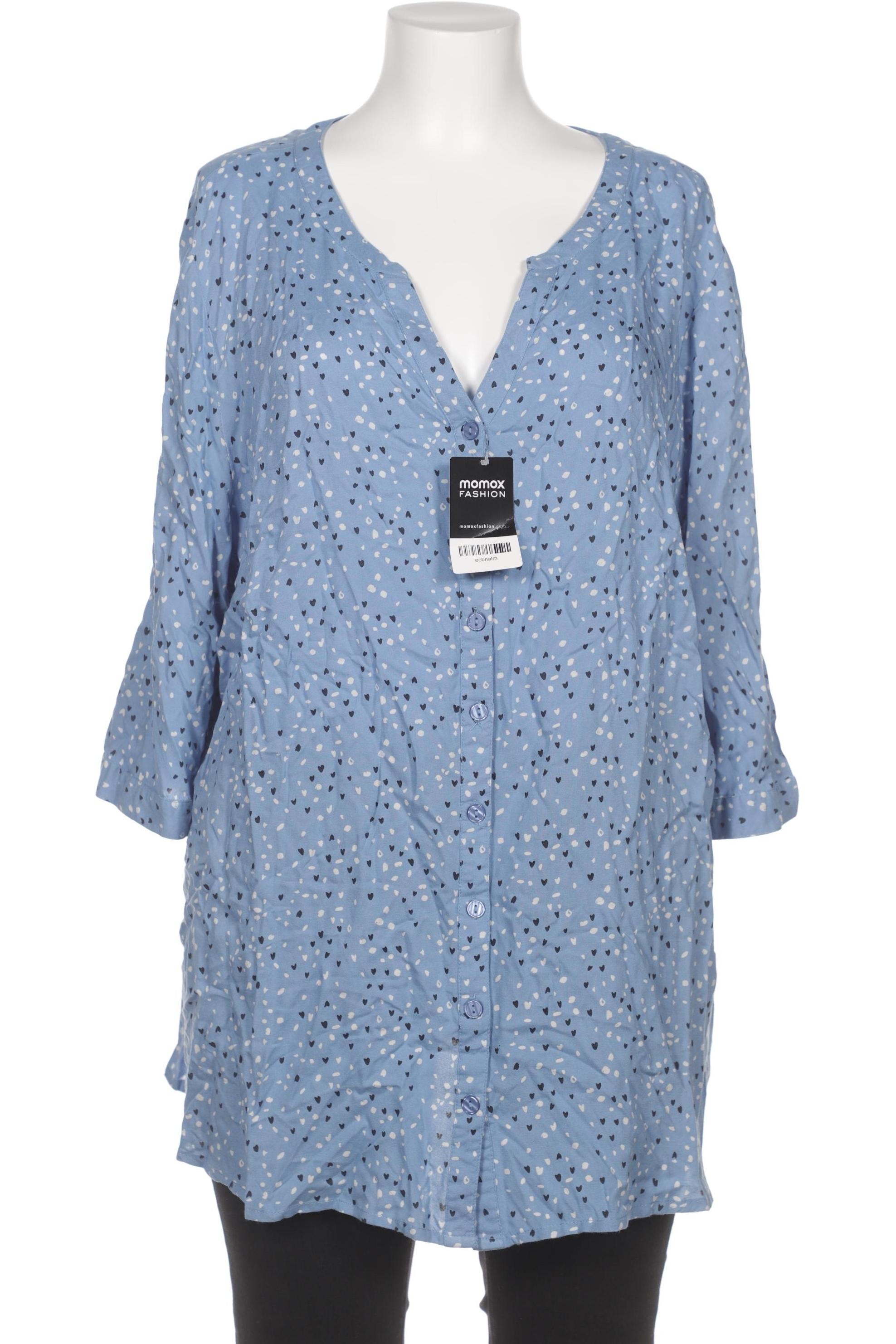 

sheego Damen Bluse, blau, Gr. 52