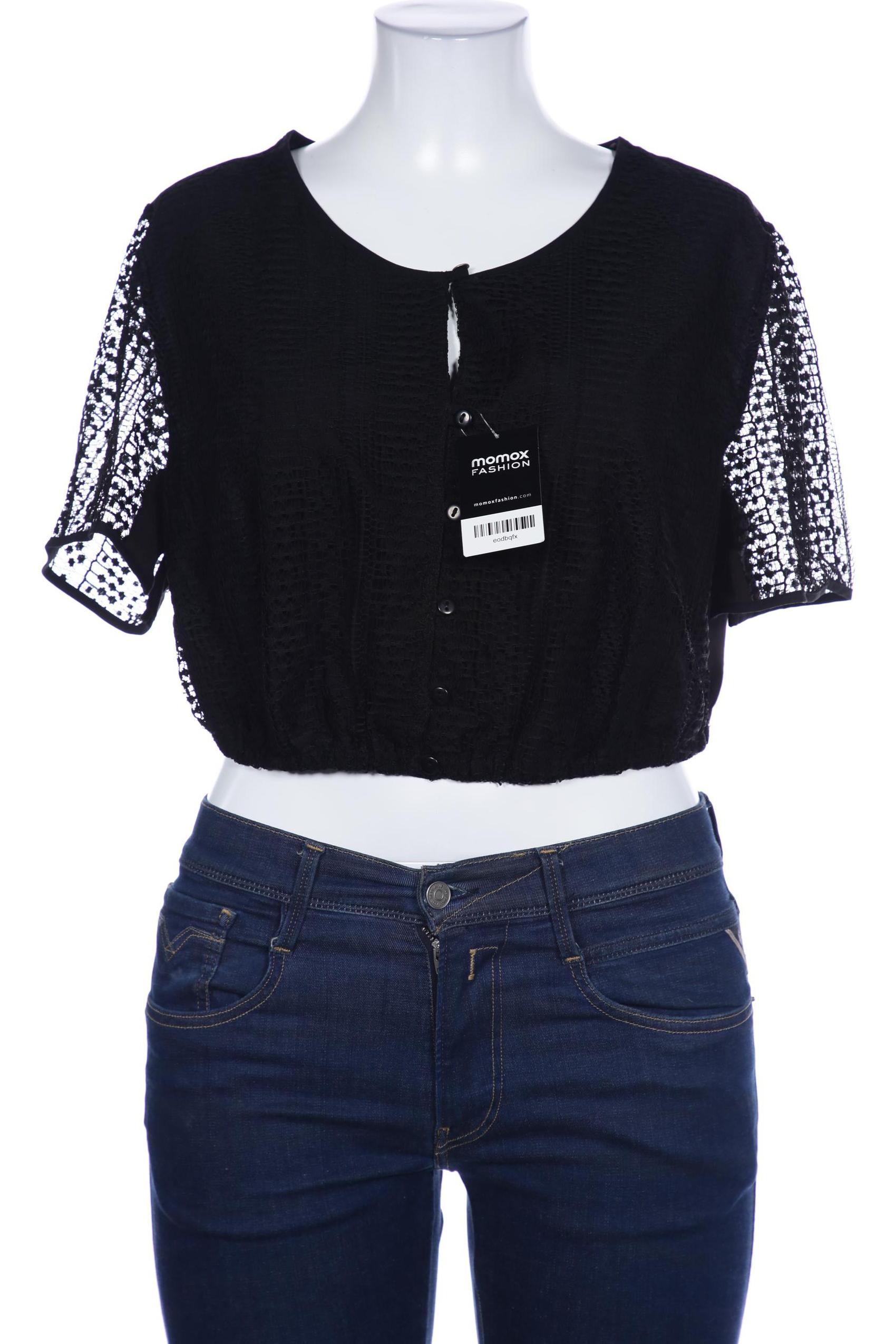 

sheego Damen Bluse, schwarz