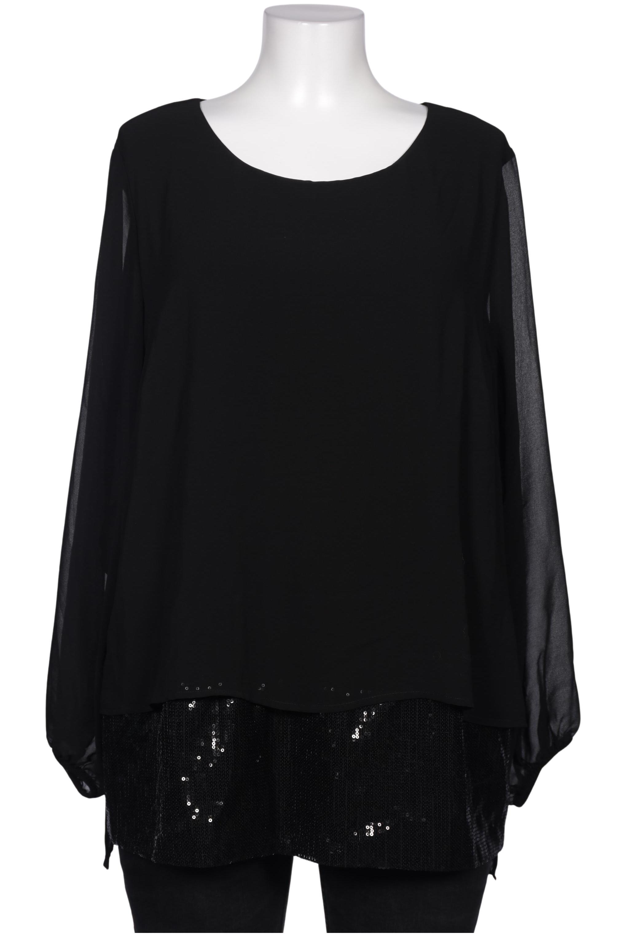 

sheego Damen Bluse, schwarz, Gr. 48
