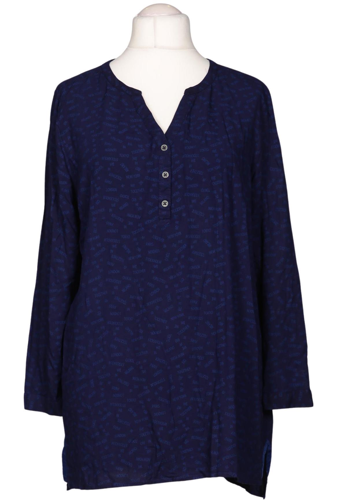 

sheego Damen Bluse, marineblau, Gr. 46