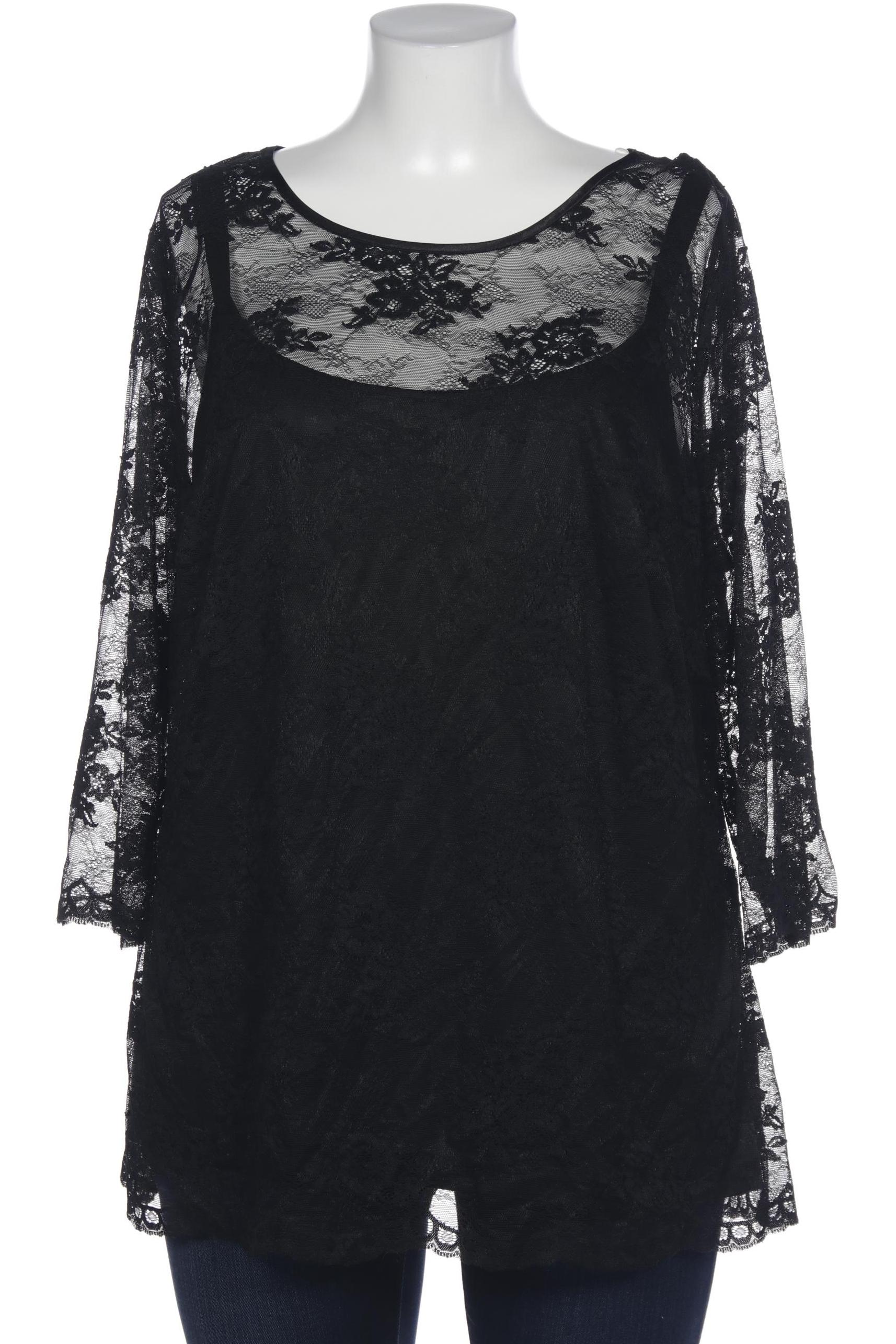 

sheego Damen Bluse, schwarz, Gr. 50