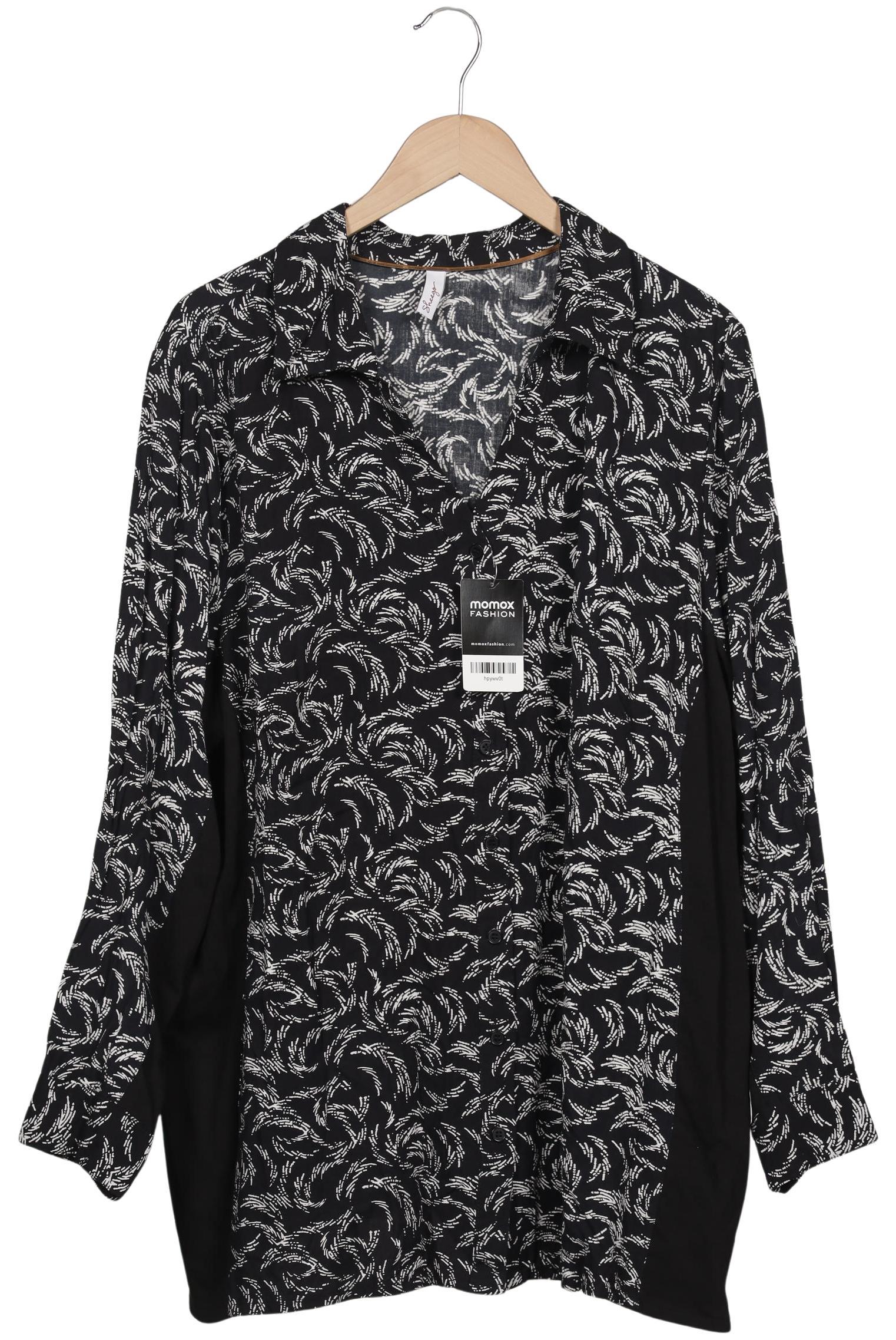 

sheego Damen Bluse, schwarz, Gr. 52