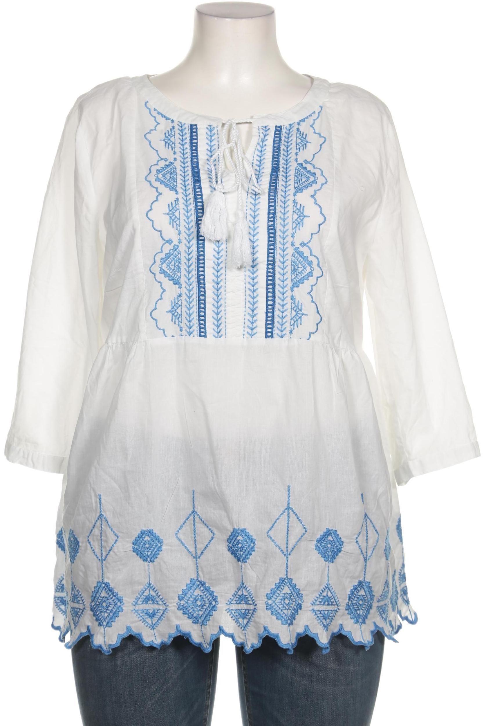 

sheego Damen Bluse, weiß, Gr. 46
