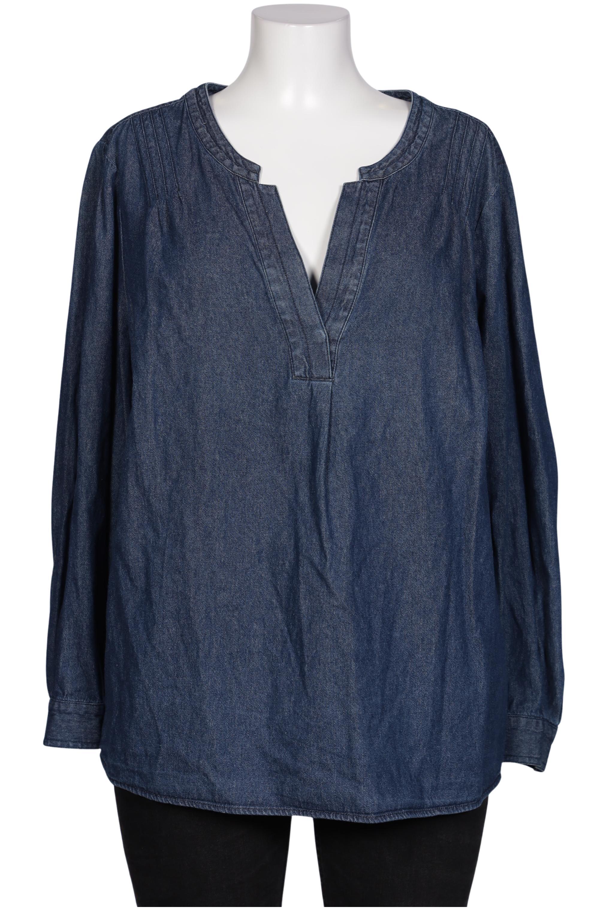 

sheego Damen Bluse, blau, Gr. 52