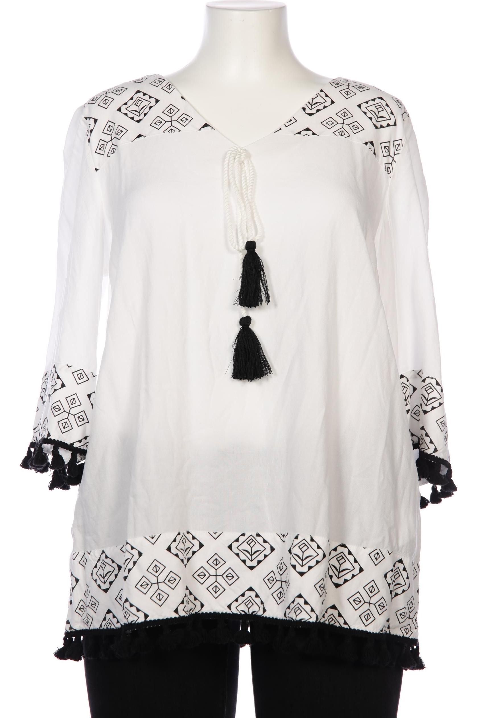 

sheego Damen Bluse, weiß, Gr. 46